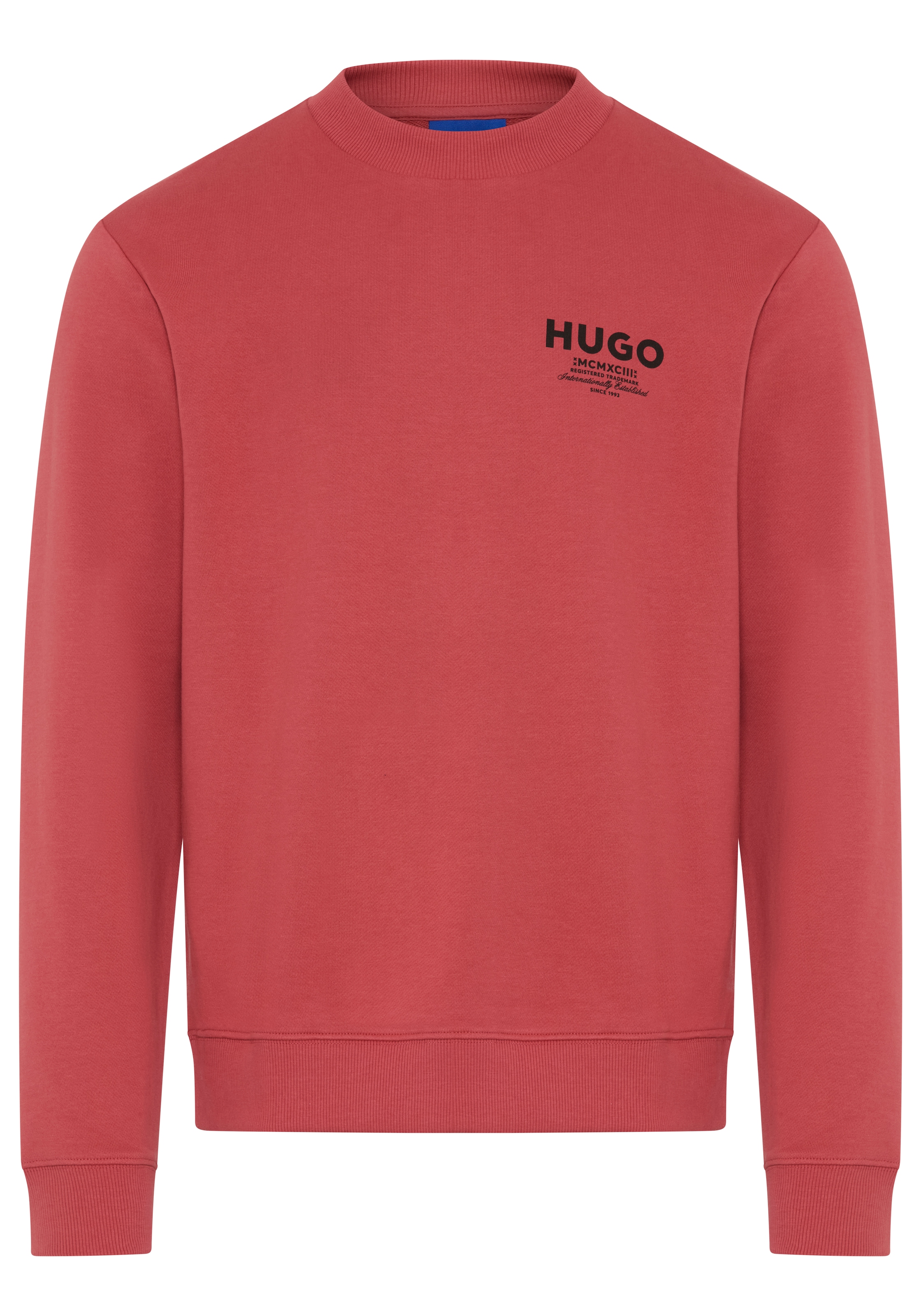 HUGO Sweatshirt "Nespon", Rundhalsausschnitt, Regular Fit, reine Baumwolle