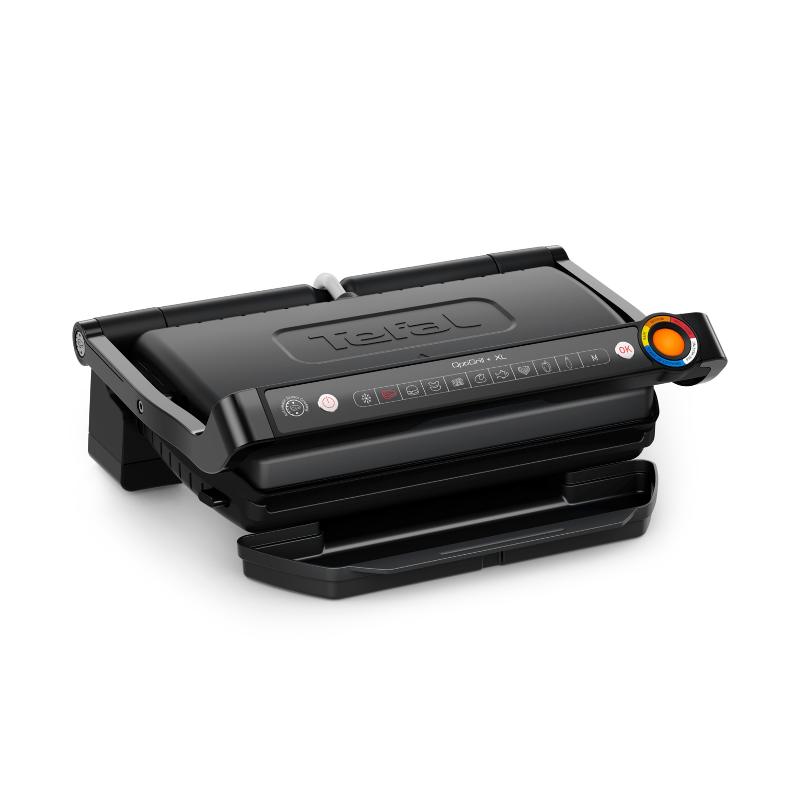 Tefal Kontaktgrill »OptiGrill+ XL, erneuerte Kochstufenanzeige, 9 automatische Programme«, 2000 W, ein manuelles Programm, spülmaschinengeeignete Platten, GC7278