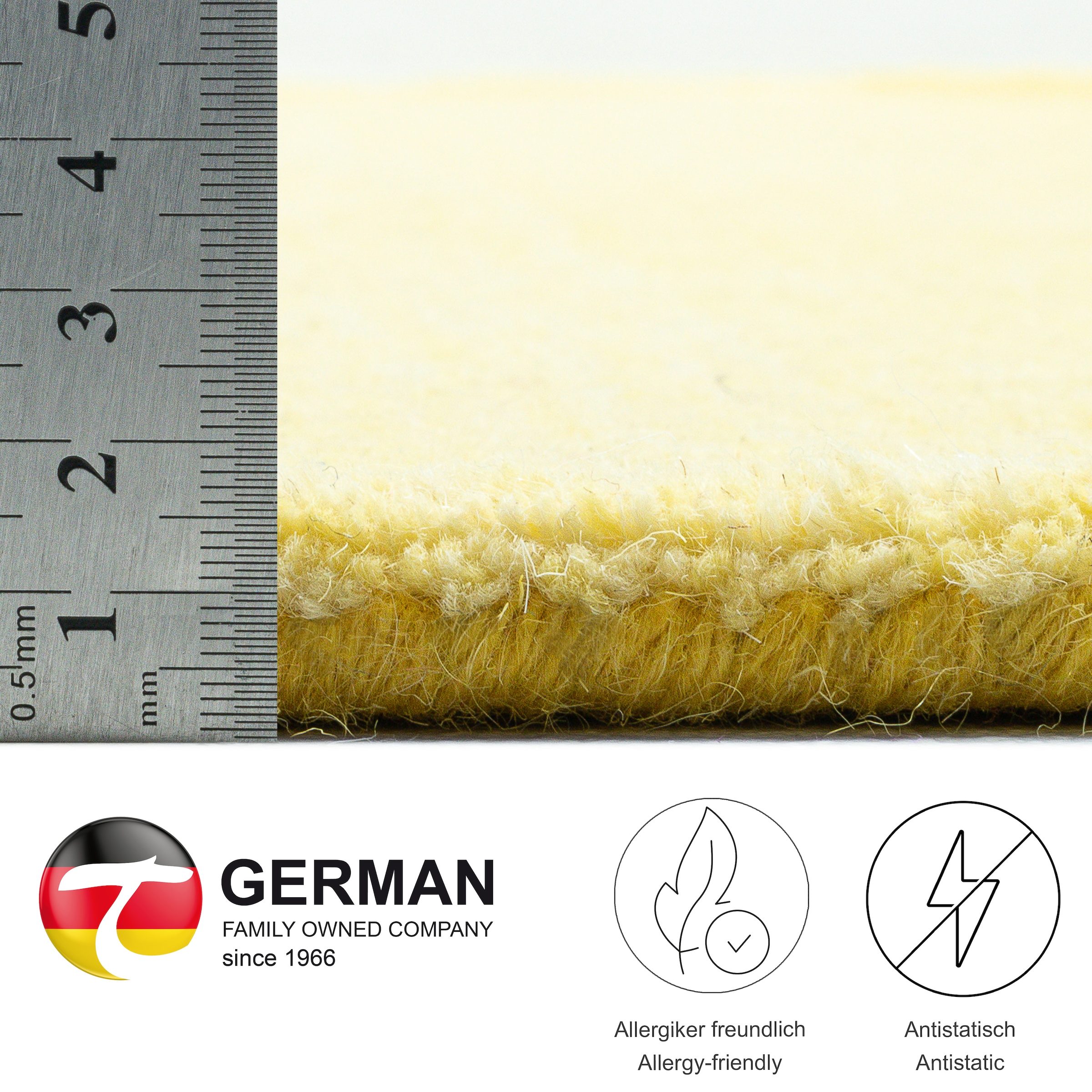 THEKO Wollteppich »Wool Comfort«, rechteckig, 14 mm Höhe, Handweb Teppich, reine Wolle, handgewebt, brilliante Farben, Scandi