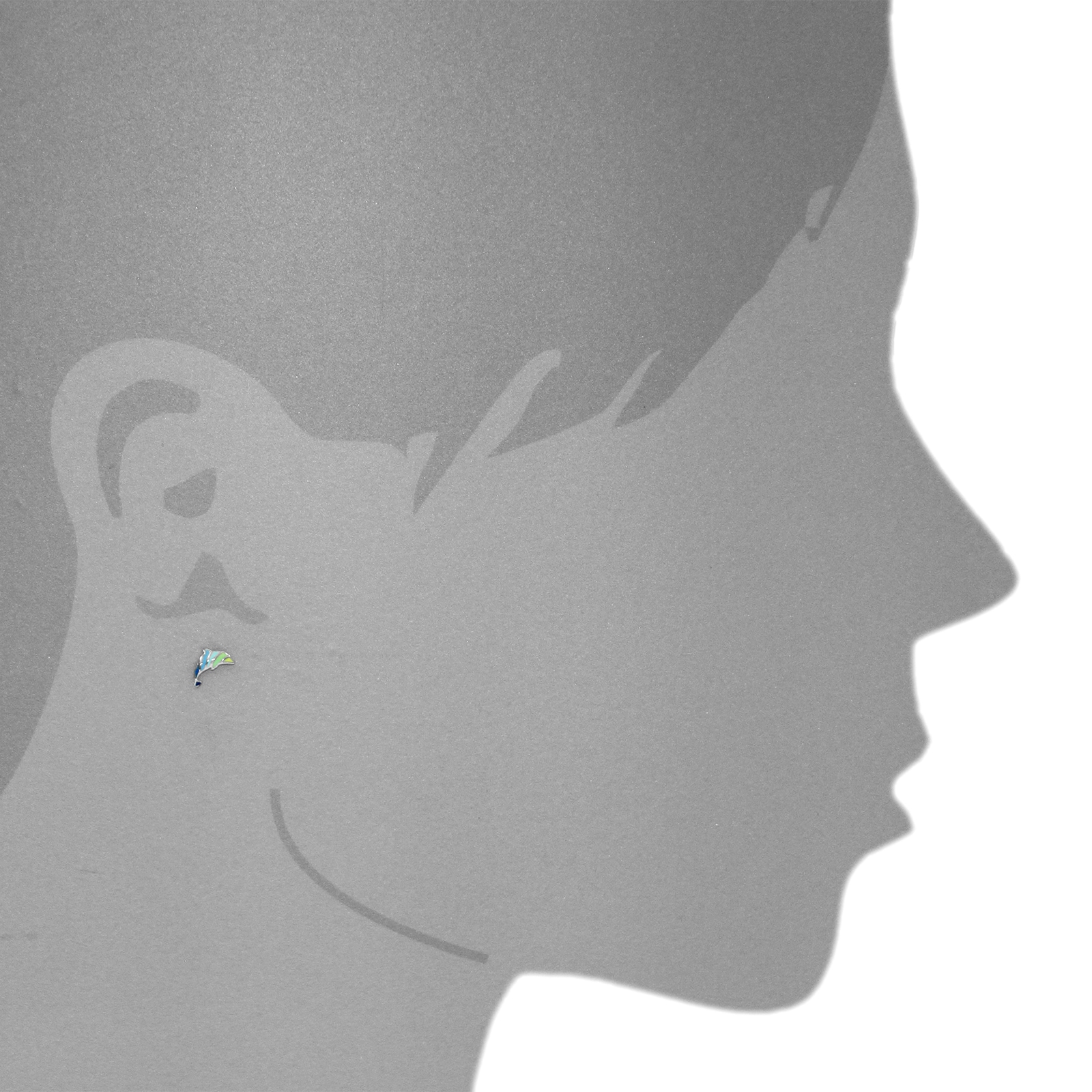 OSTSEE-SCHMUCK Paar Ohrstecker »- Delfin - Silber 925/000 -,«