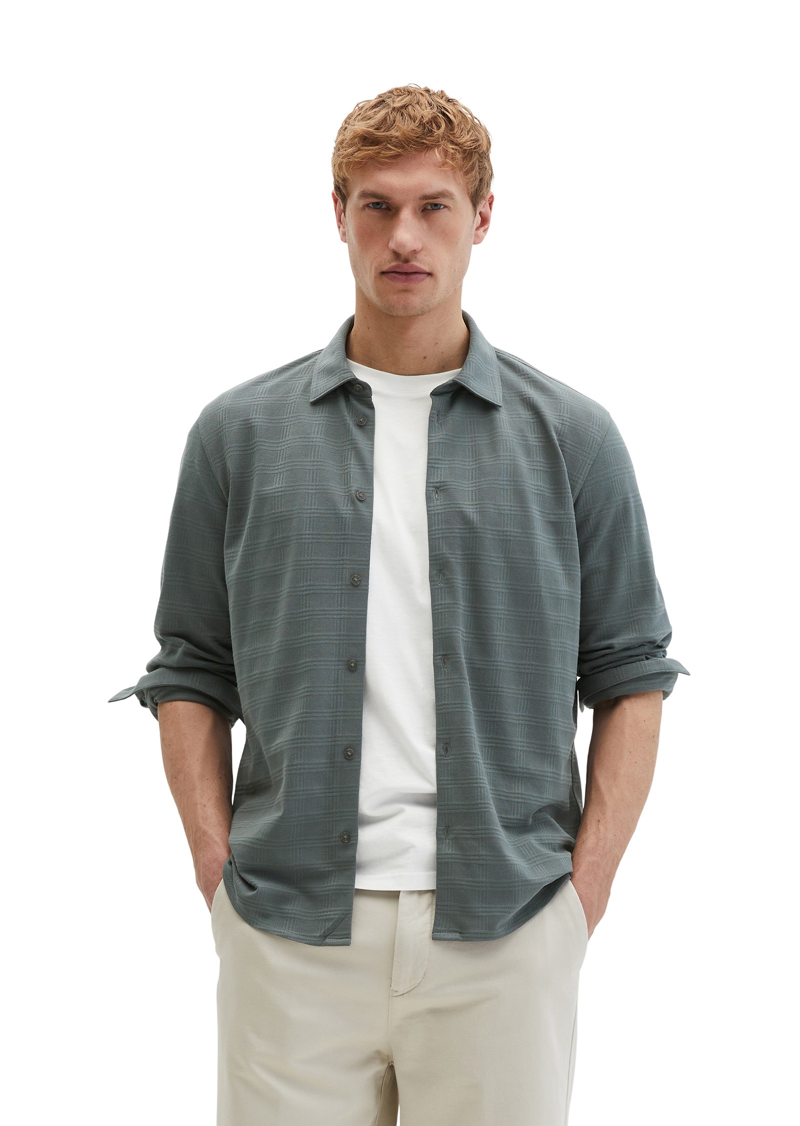 Marc O'Polo Blusenshirt »im strukturierten Karo-Jacquard«