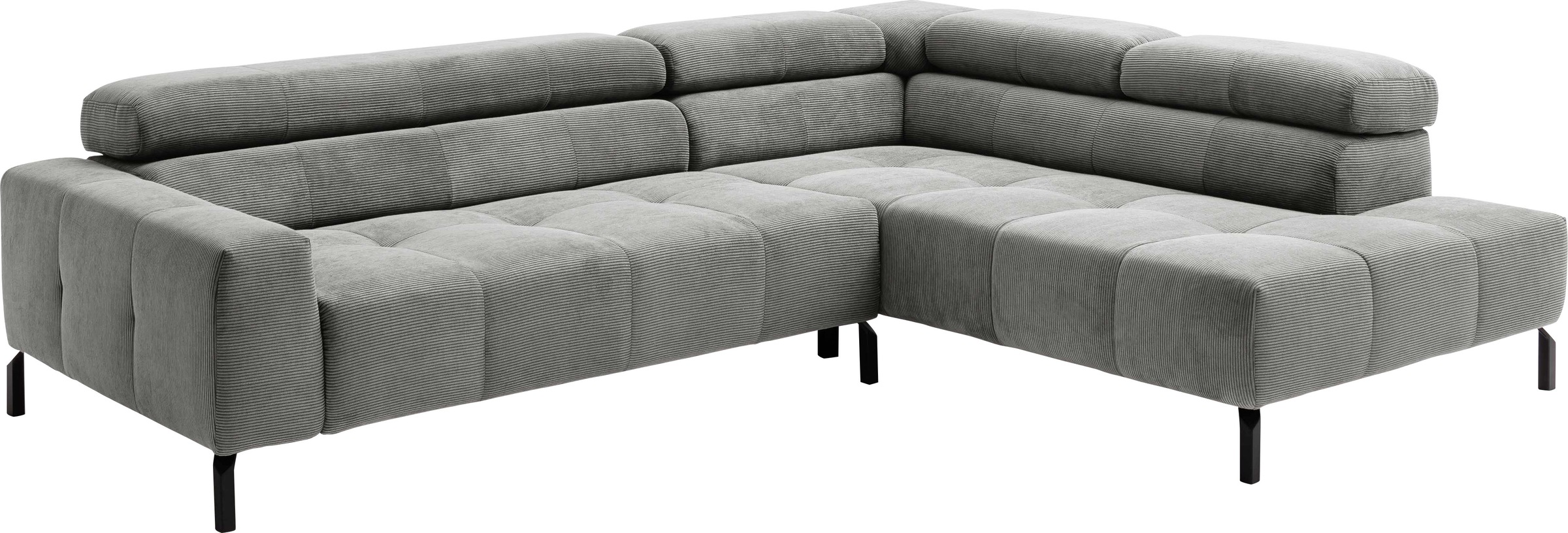 Places of Style Ecksofa »Cleveland, L-Form, incl. Kopfteilverstellung, Breite 276 cm«, wahlweise elektrischer Sitzvorzug