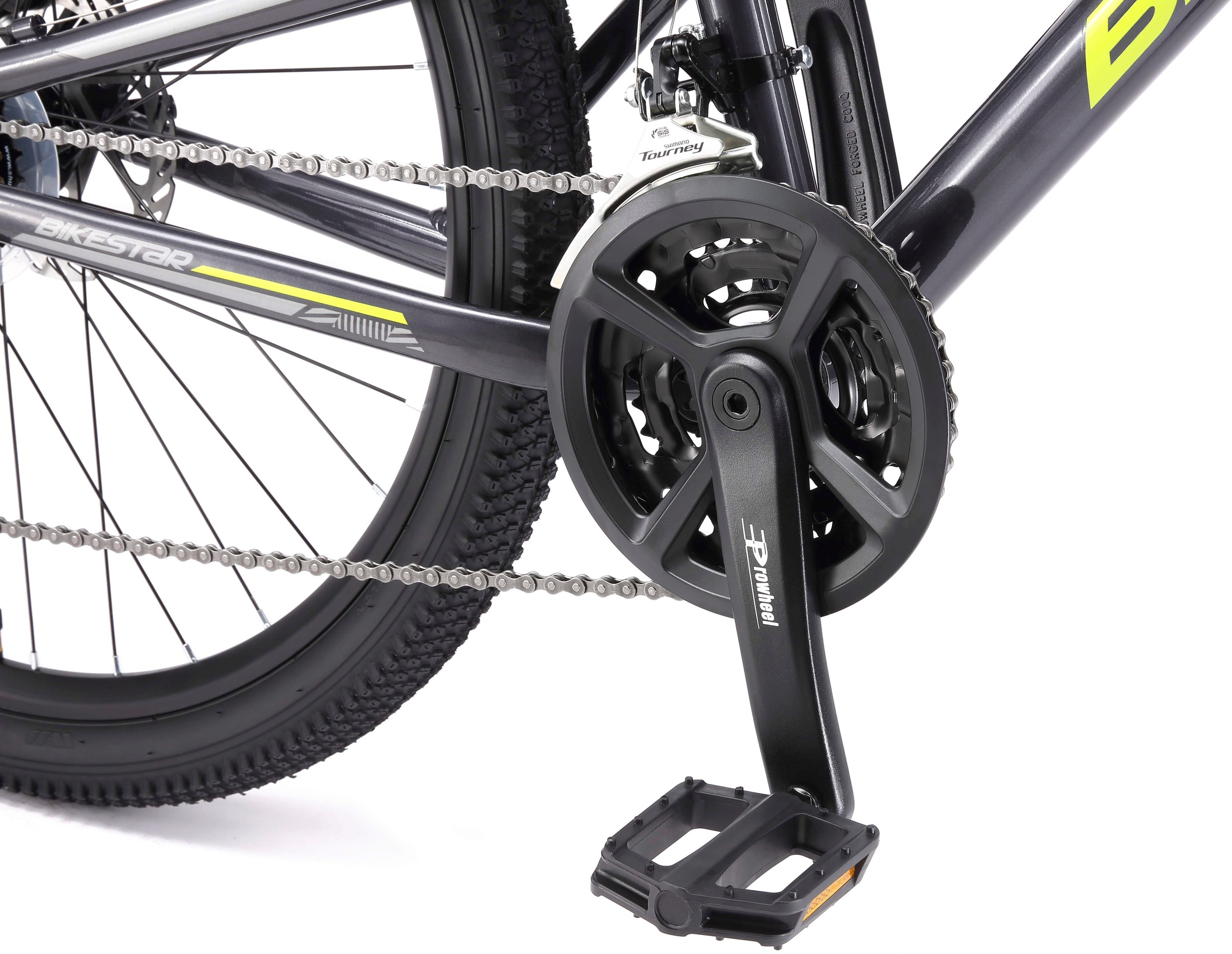 Bikestar Mountainbike, 21 Gang, Shimano, RD-TY300 Schaltwerk, Kettenschaltung, für Damen und Herren, Kettenschaltung