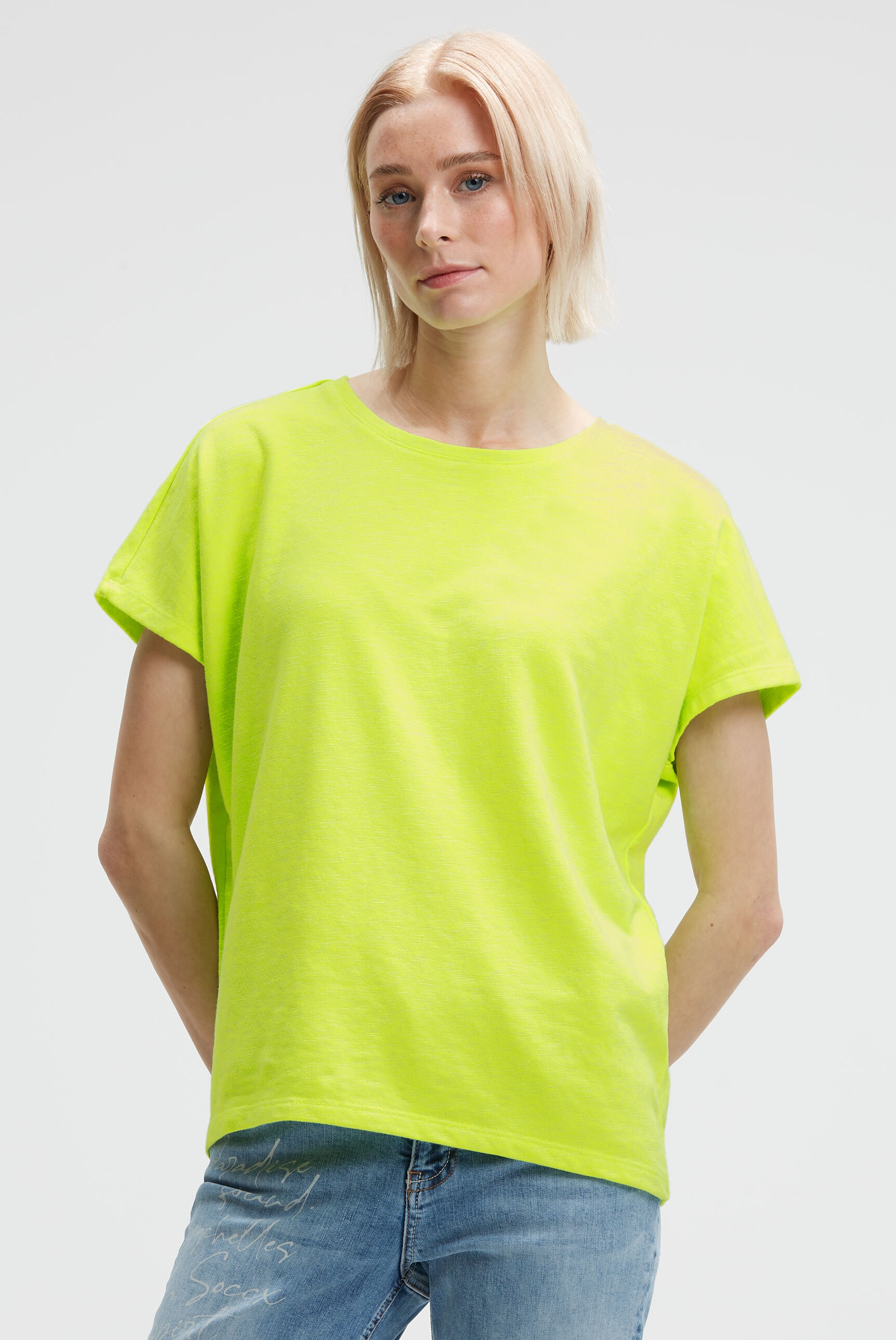 SOCCX Rundhalsshirt mit längerer Rückenpartie