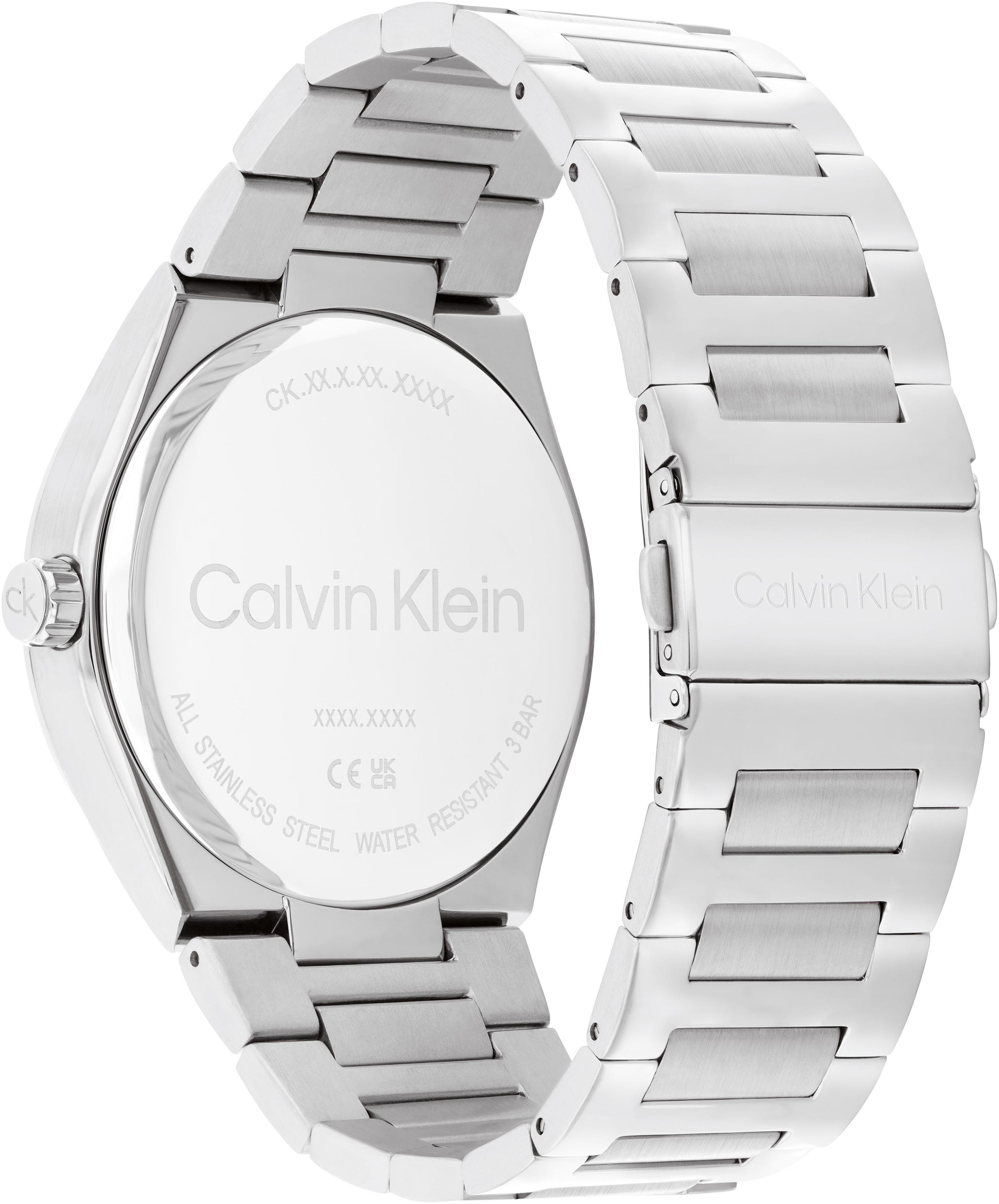 Calvin Klein Quarzuhr »DISTINGUISH GMT«, Armbanduhr, Herrenuhr, Edelstahlarmband, analog, Tag, 2. Zeitzone