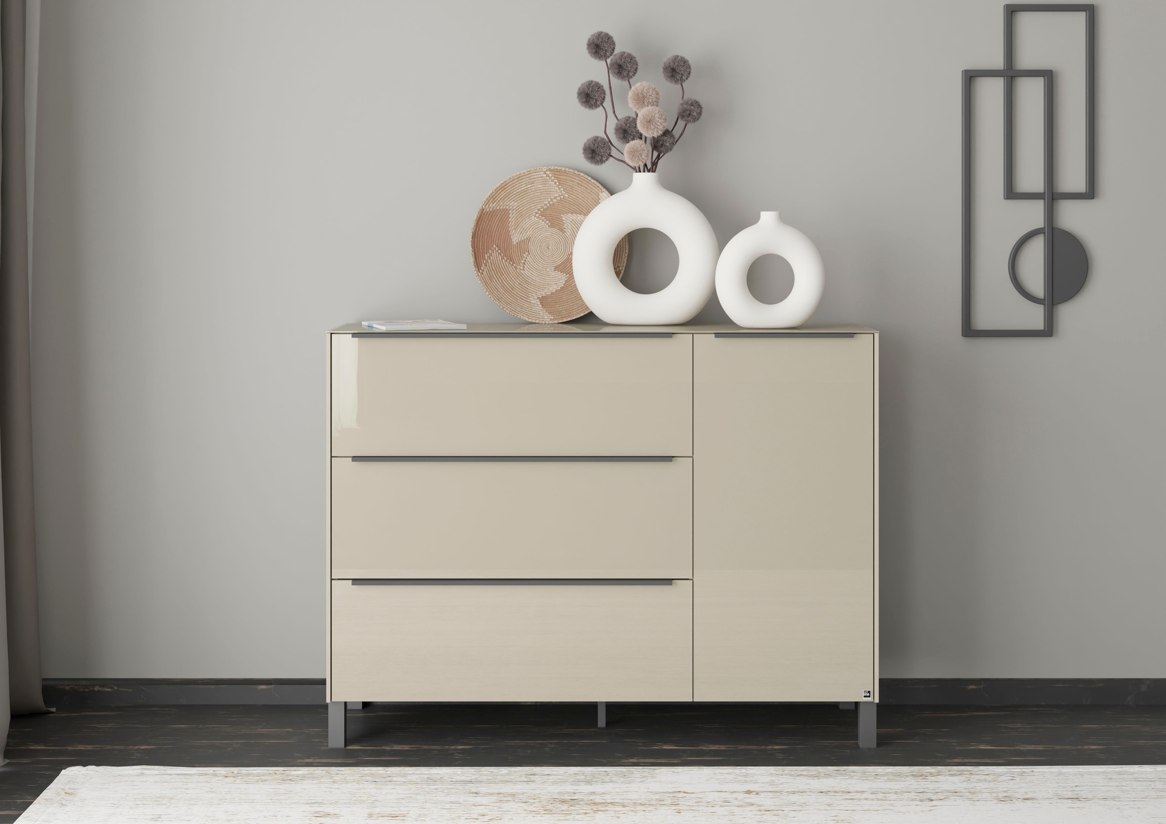 set one by Musterring Sideboard "Reno" 1 Stk. tlg. Mit Vierkantfuß in diversen Farben, 106 cm Höhe & Farbauswahl