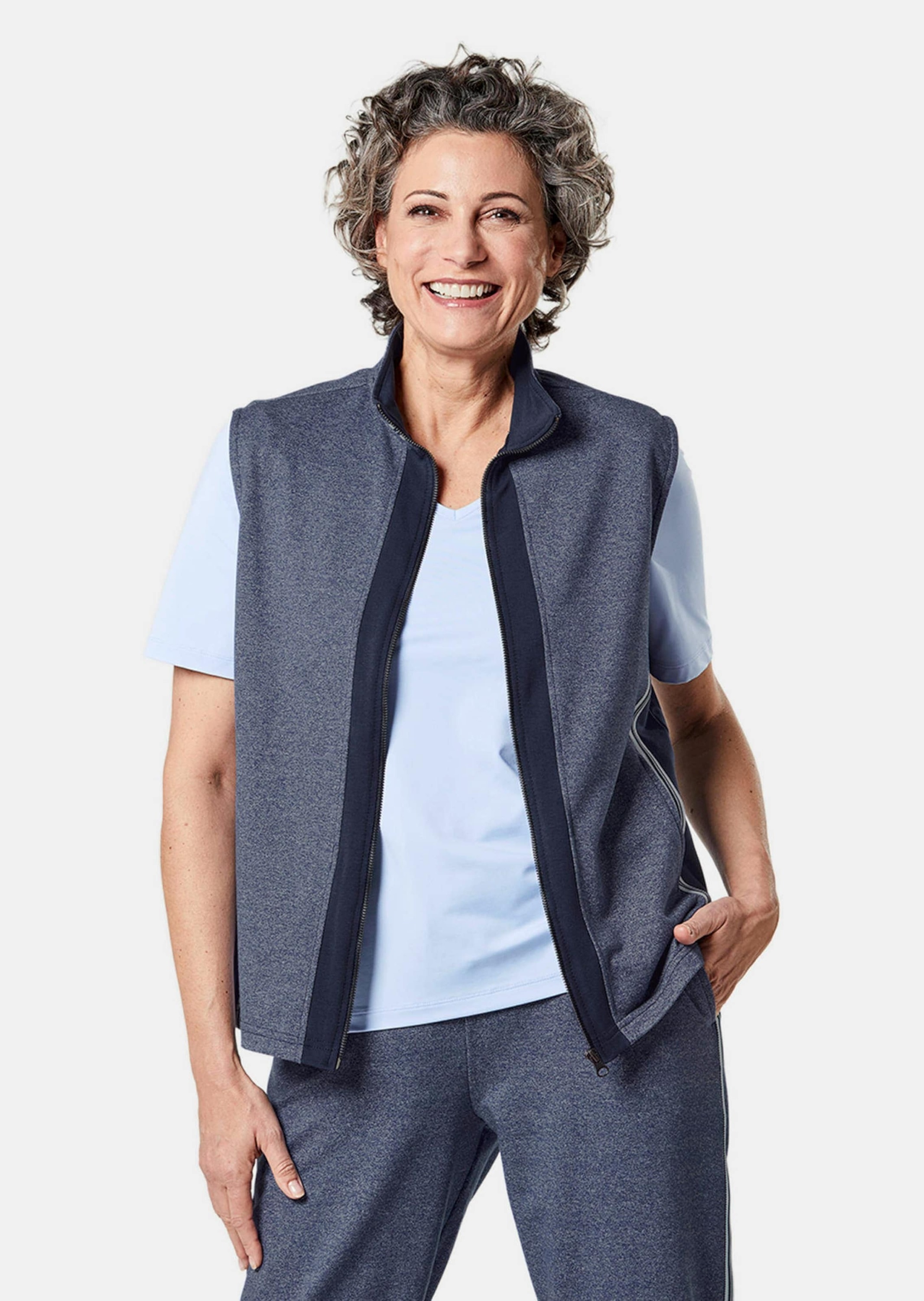 GOLDNER Kurzweste "Kurzgröße Freizeitweste mit Reißverschluss" farblich abg günstig online kaufen