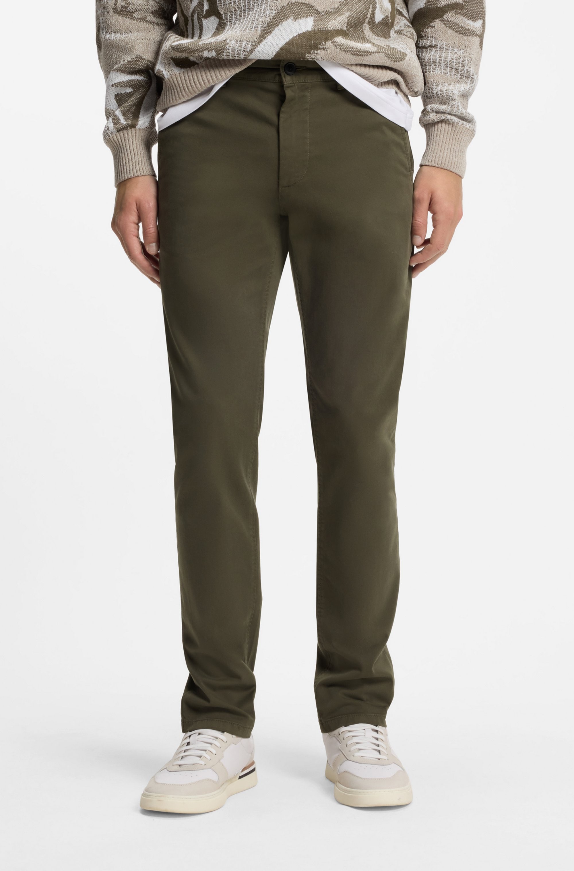 BOSS ORANGE Chinohose "Slim-fit" Aus komfortabler Stretch-Baumwolle und mit praktischen Gesäßtaschen