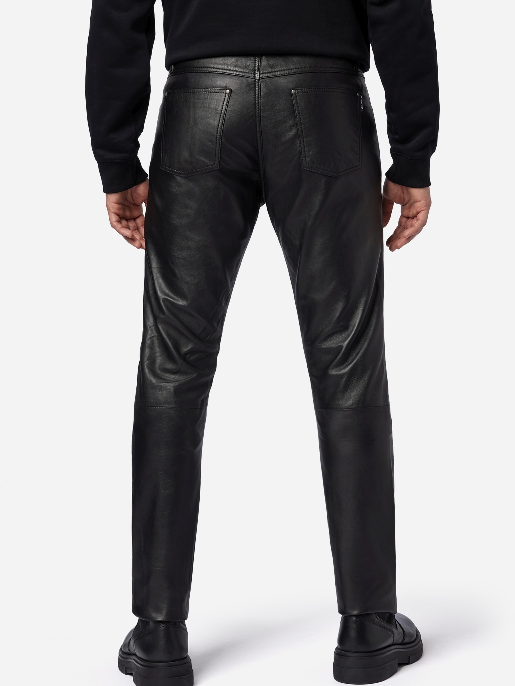 RICANO 5-Pocket-Hose »Lederhose Slim Fit«  Handgefertigt aus echtem Leder