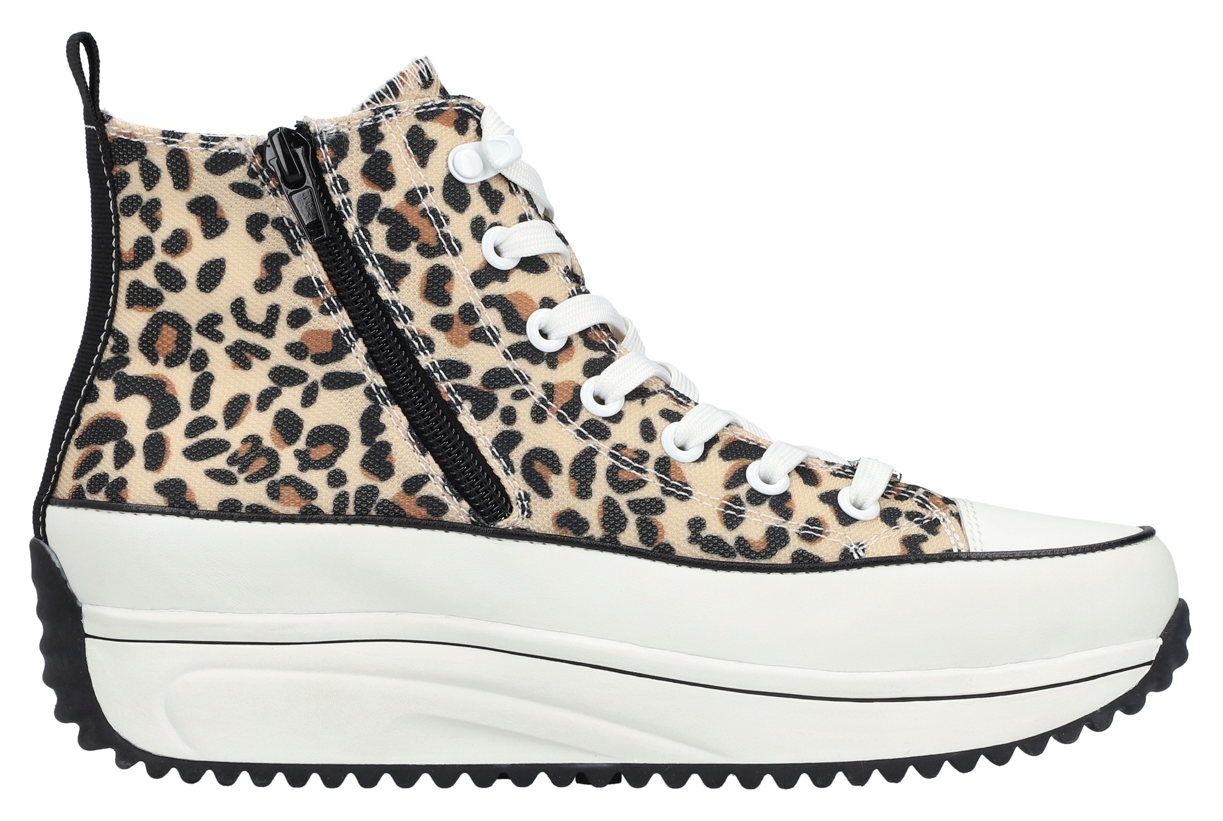 Rieker Sneaker, Plateau, High Top-Sneaker, Schnürschuh in veganer Verarbeitung