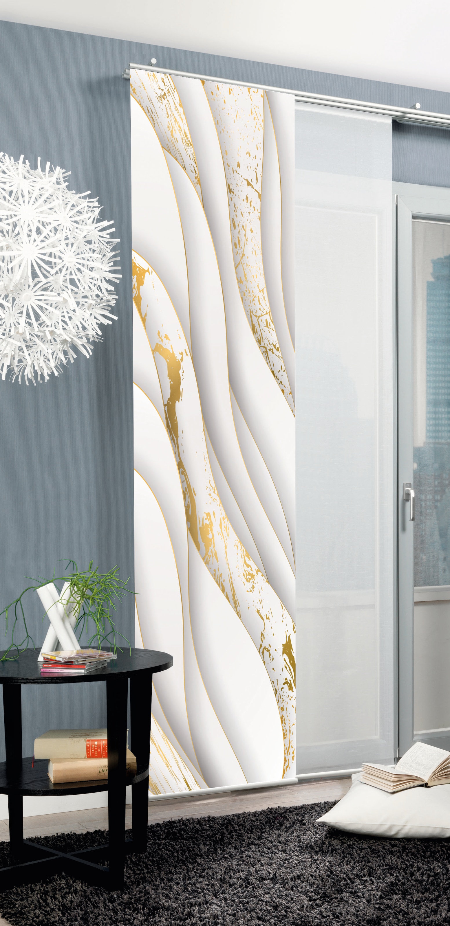 HOME WOHNIDEEN Schiebegardine "GULDO" Paneelwagen 1 Stk. tlg. Schiebevorhan günstig online kaufen