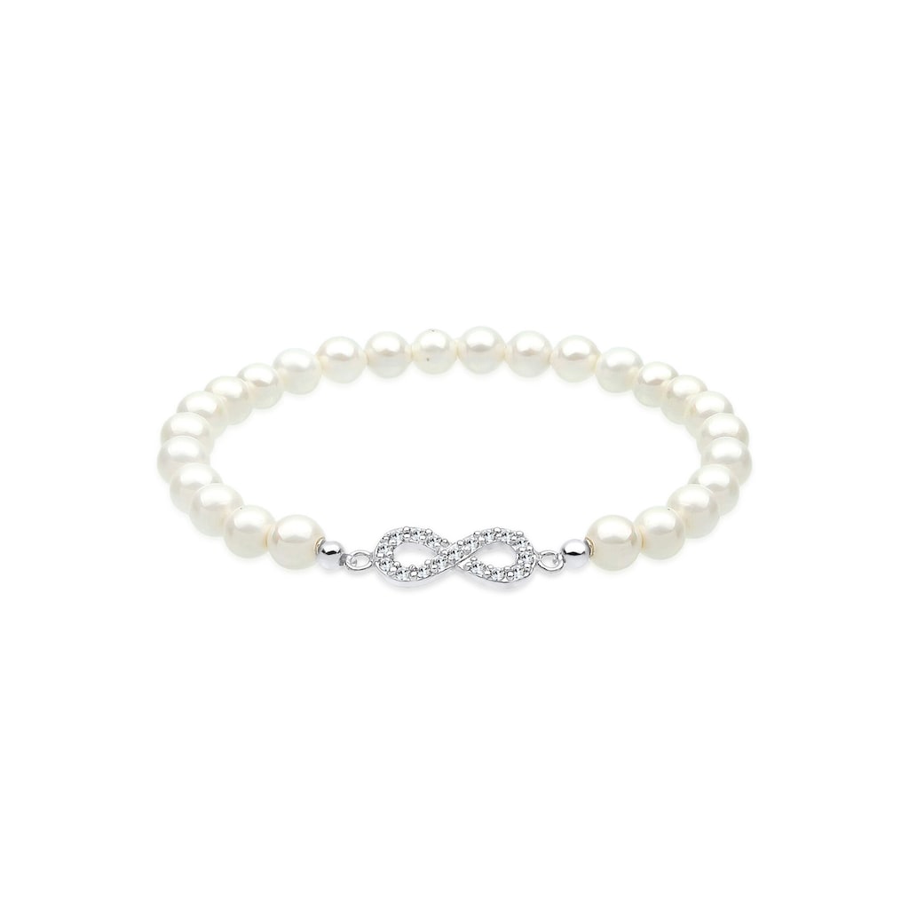 Elli Perlenarmband »mit Perlen und Infinity aus Kristalle«