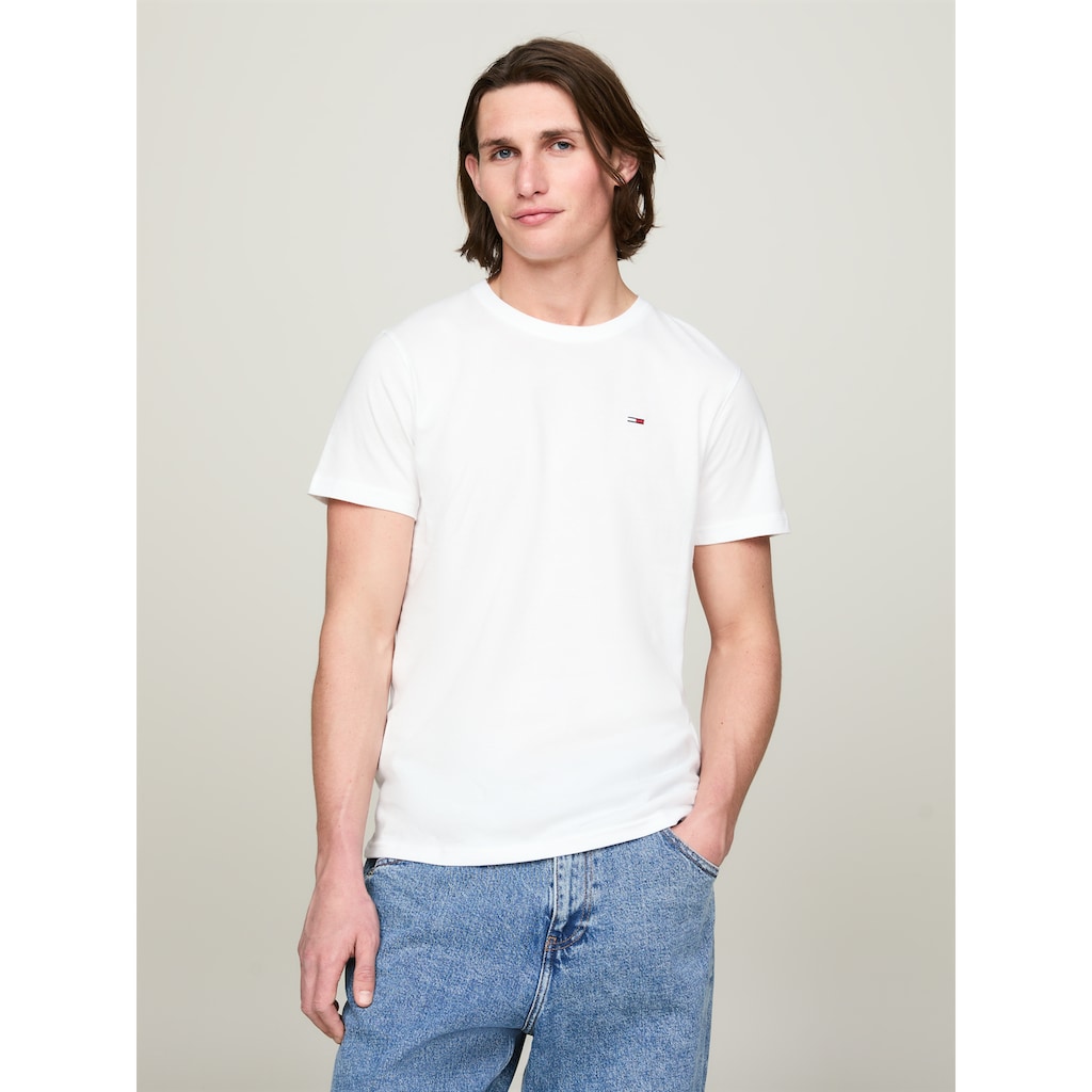 Tommy Jeans Plus T-Shirt »TJM XSLIM 2PACK JERSEY TEE EXT«, (Packung, 2 tlg.), Markenstickerei