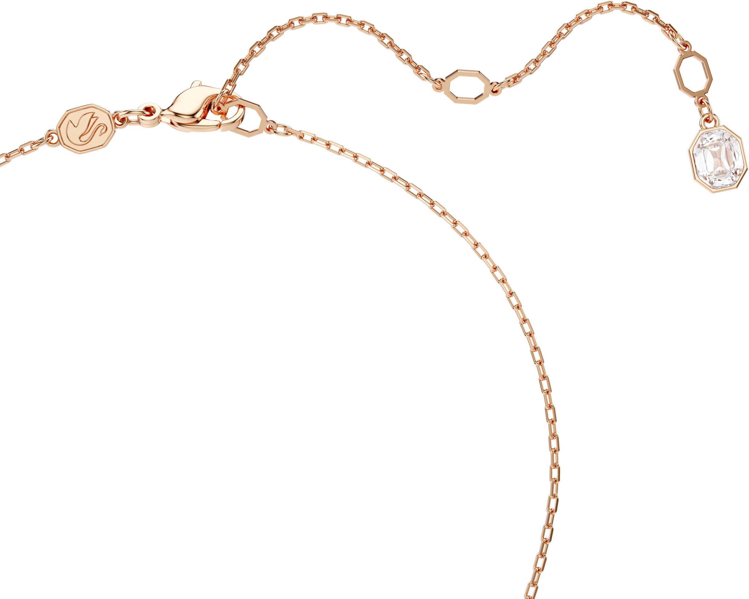 Kette mit Anhänger SWAROVSKI "Schmuck Geschenk Halskette Constella Pavé", rosa (roségoldfarben, kristallweiß), Halsketten, Damen, Metall, L: 45, mit Swarovski Zirkonia (synth.) 4