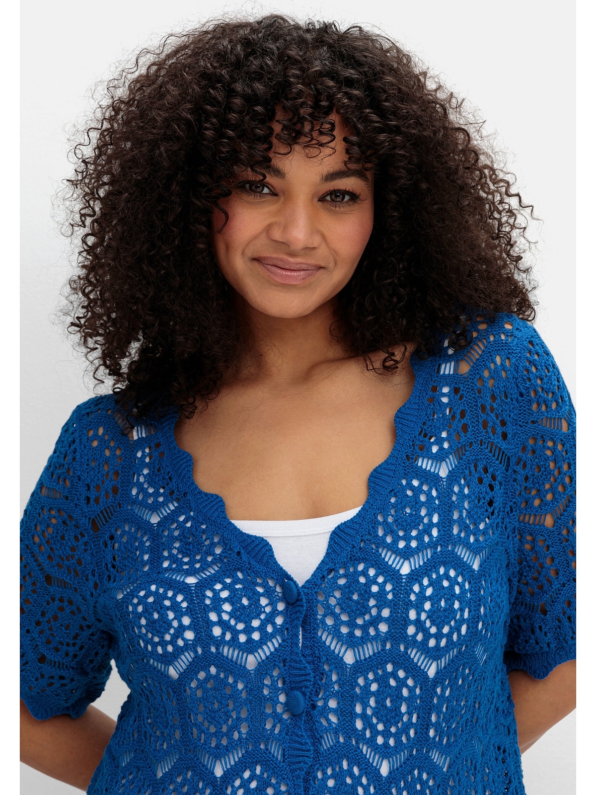 sheego by Joe Browns Cardigan »Große Größen«, im Ajourmuster