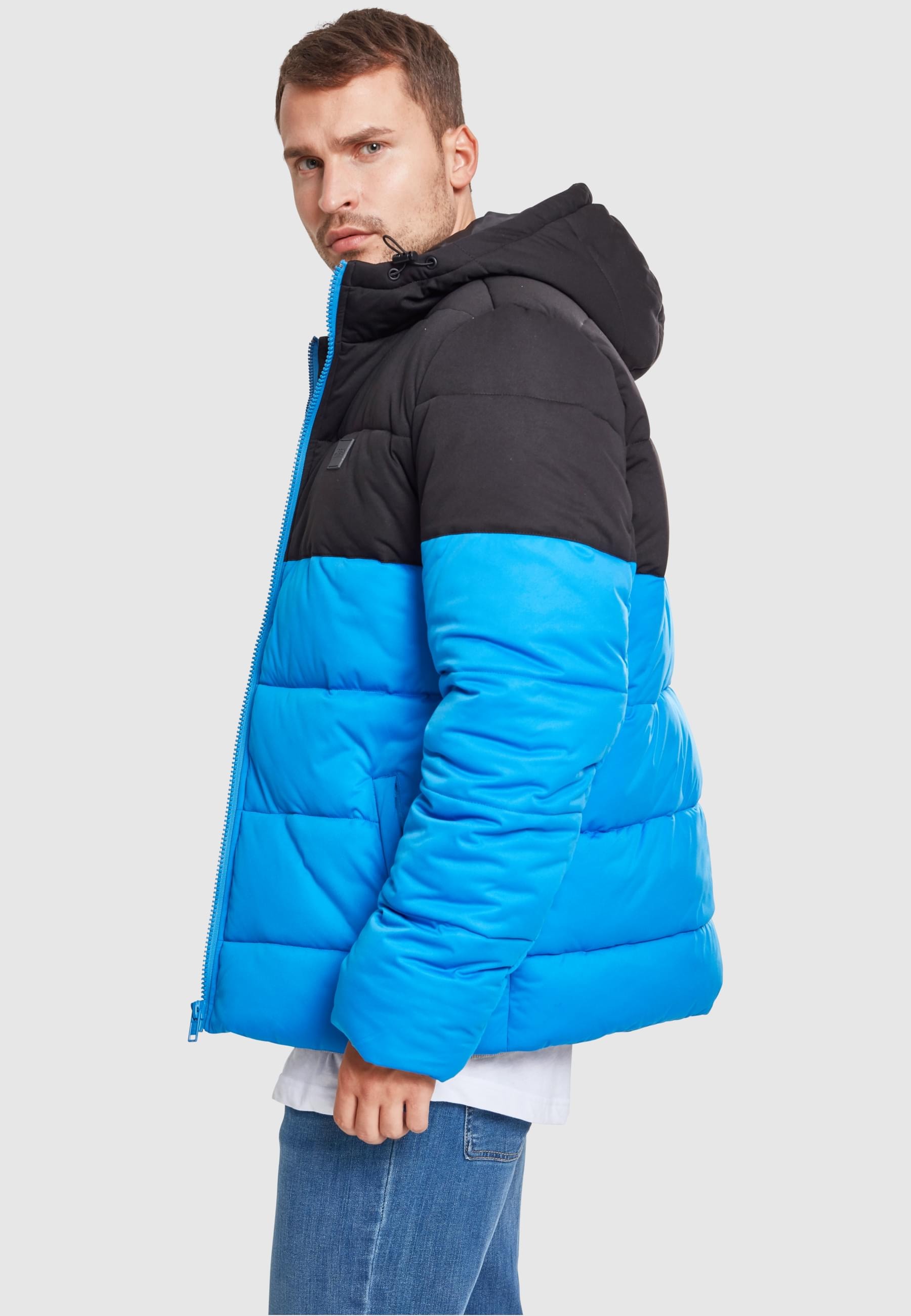 URBAN CLASSICS Winterjacke »Urban Classics Herren Hooded 2-Tone Puffer Jacket«, (1 St.), mit Kapuze