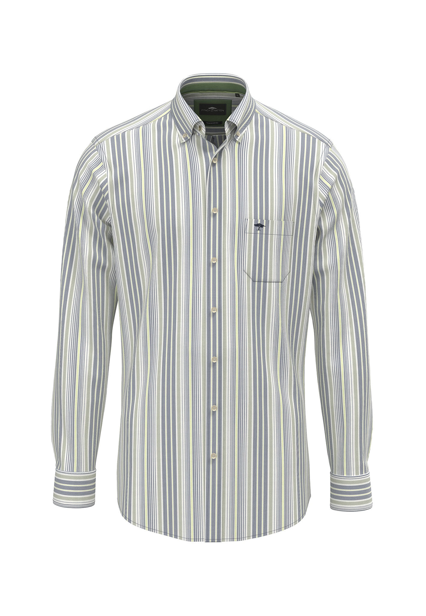 FYNCH-HATTON Streifenhemd "Washed Oxford Stripe" normale Passform, aus rein günstig online kaufen