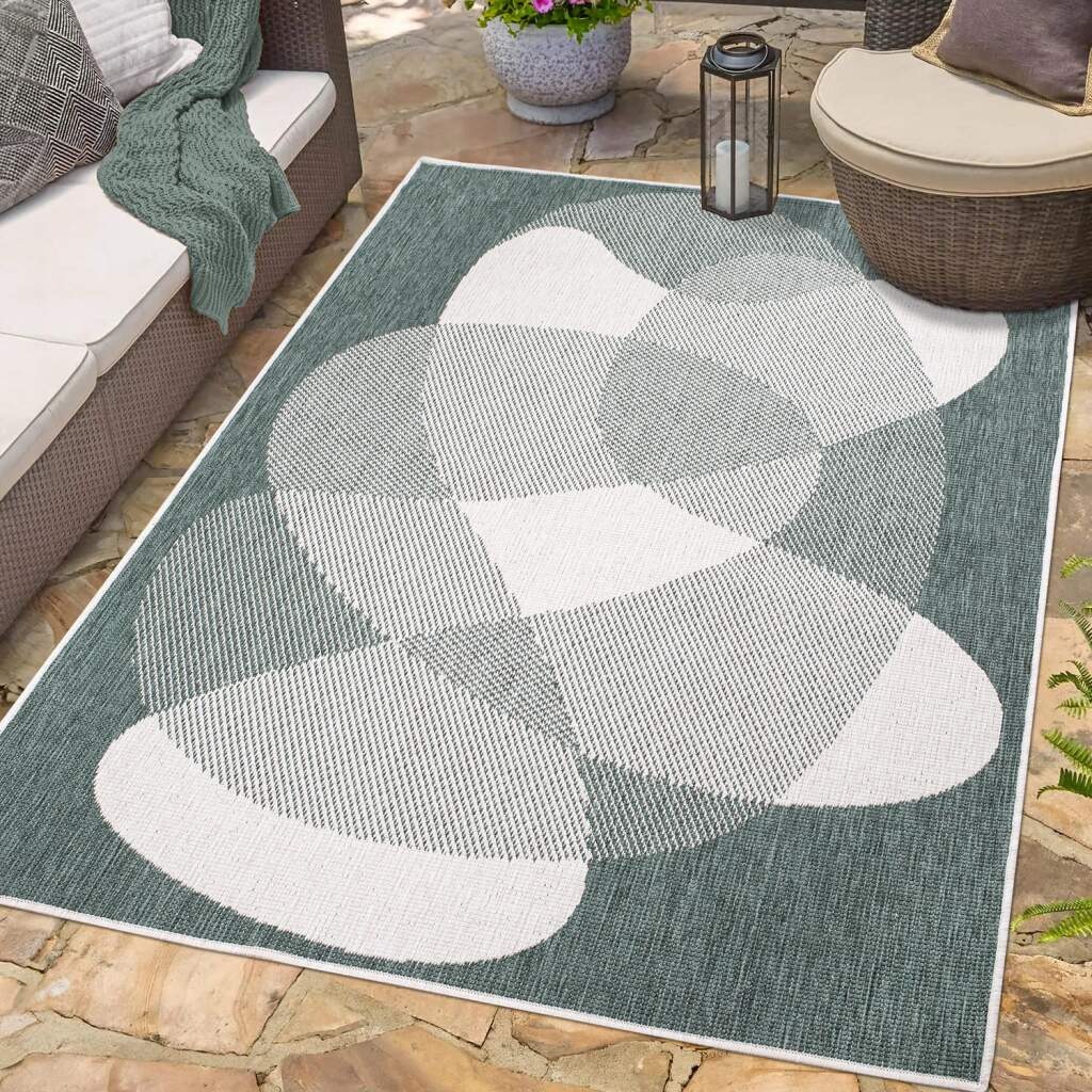 Carpet City Outdoorteppich »DUO RUG 5835«, rechteckig, Wendeteppich Wetterfest In- & Outdoor, Balkon, Terrasse, Wohnzimmer