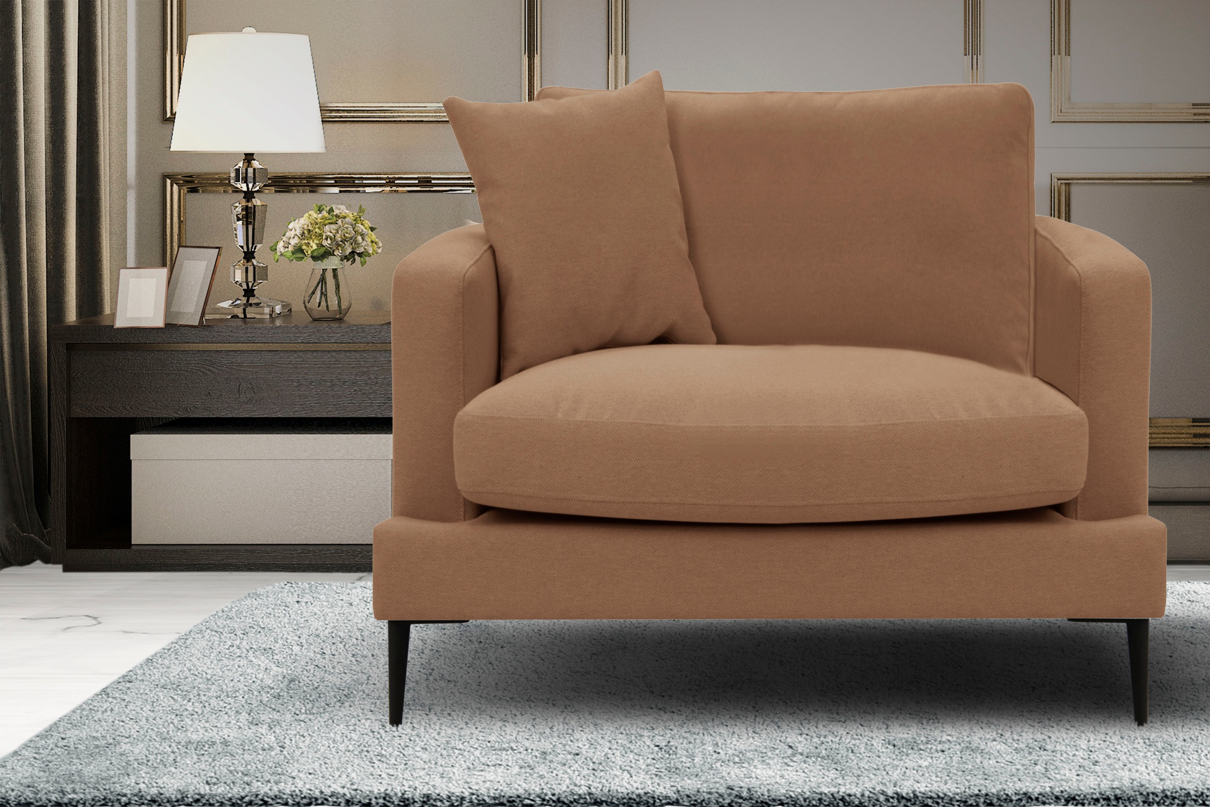 Home affaire Sessel "Cozy Loungesessel, Designersessel, Maße B/T/H: 91/97/8 günstig online kaufen