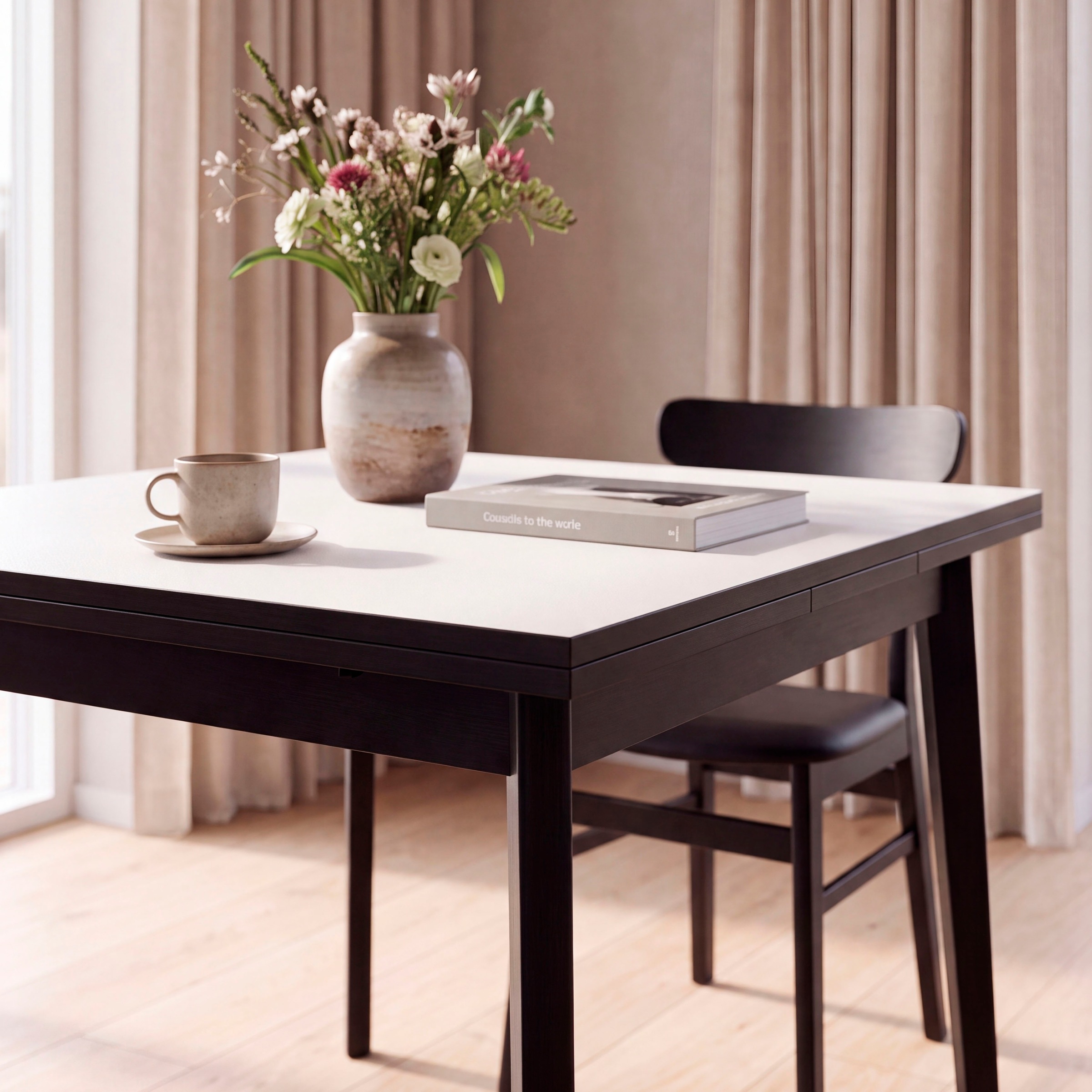 Hammel Furniture Esstisch »Esstisch Basic– ausziehbar, dänisches Design, mit Einlegeplatten« 90(164)x90 cm, Melamin / Massivholz, stabiler dänische Design Tisch