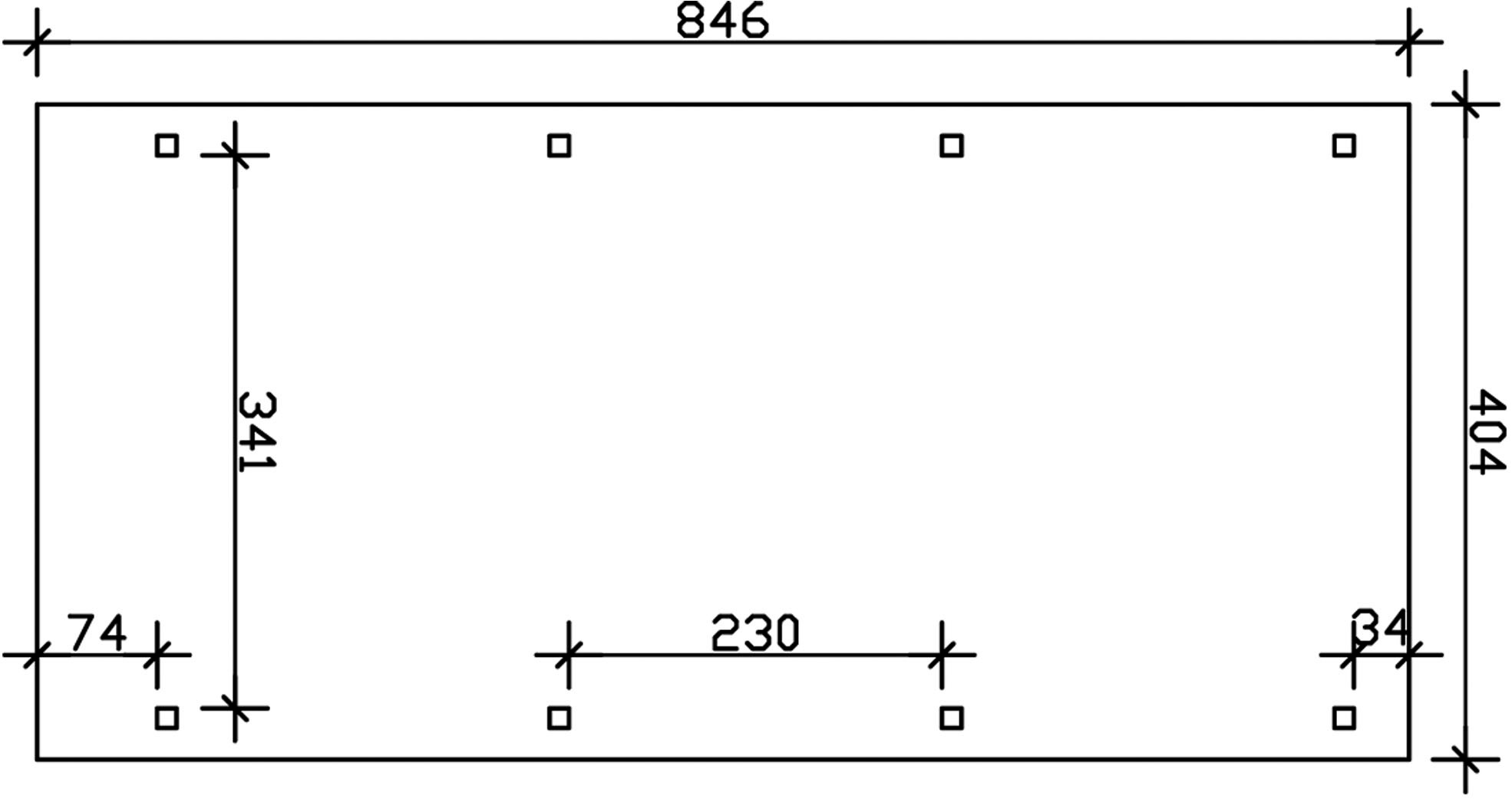 Skanholz Einzelcarport »Emsland«, 341 cm, Anthrazit