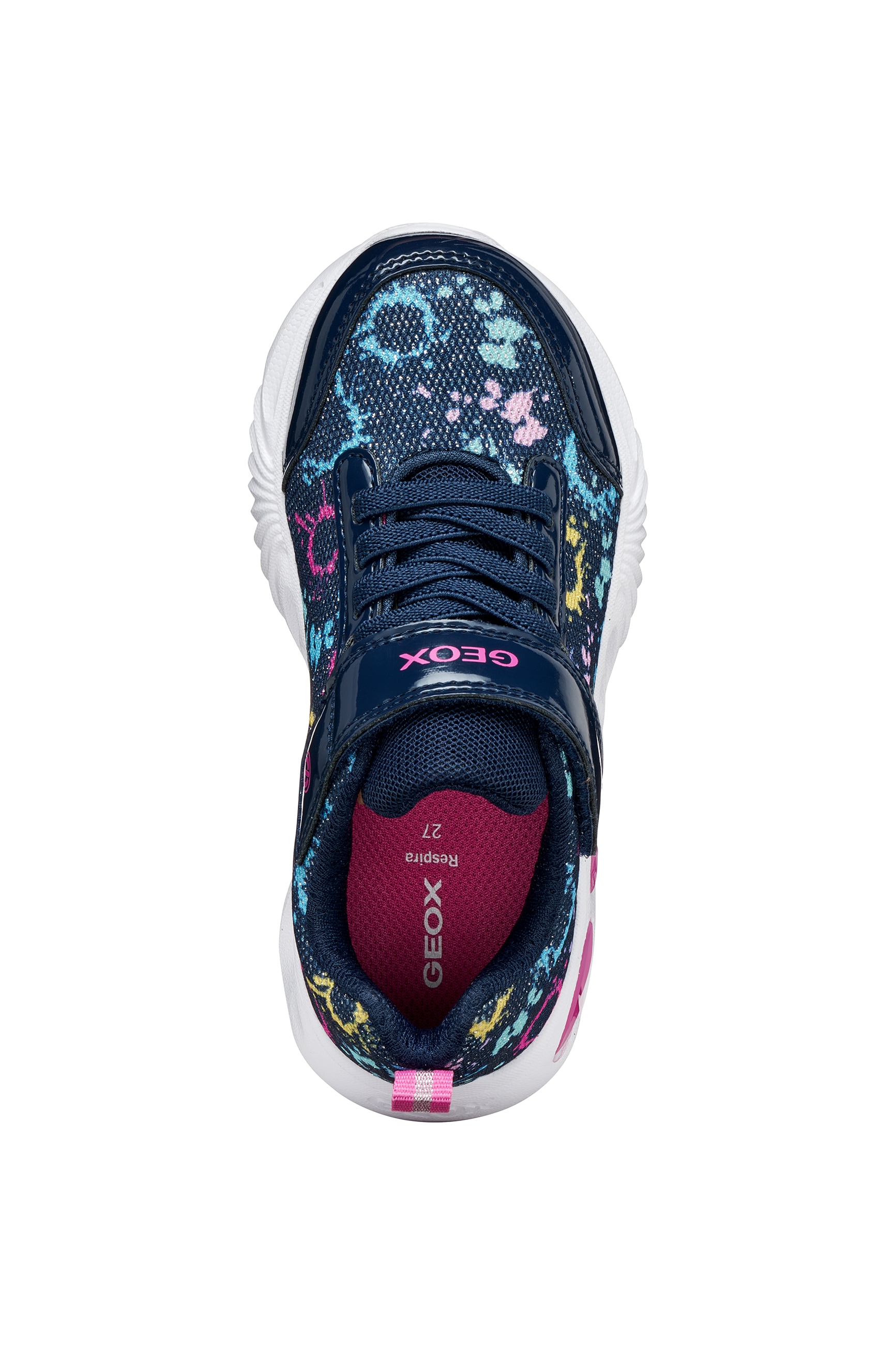Geox Sneaker »J ASSISTER GIRL«  Halbschuh mit Blinkfunktion, Größenschablone zum Download