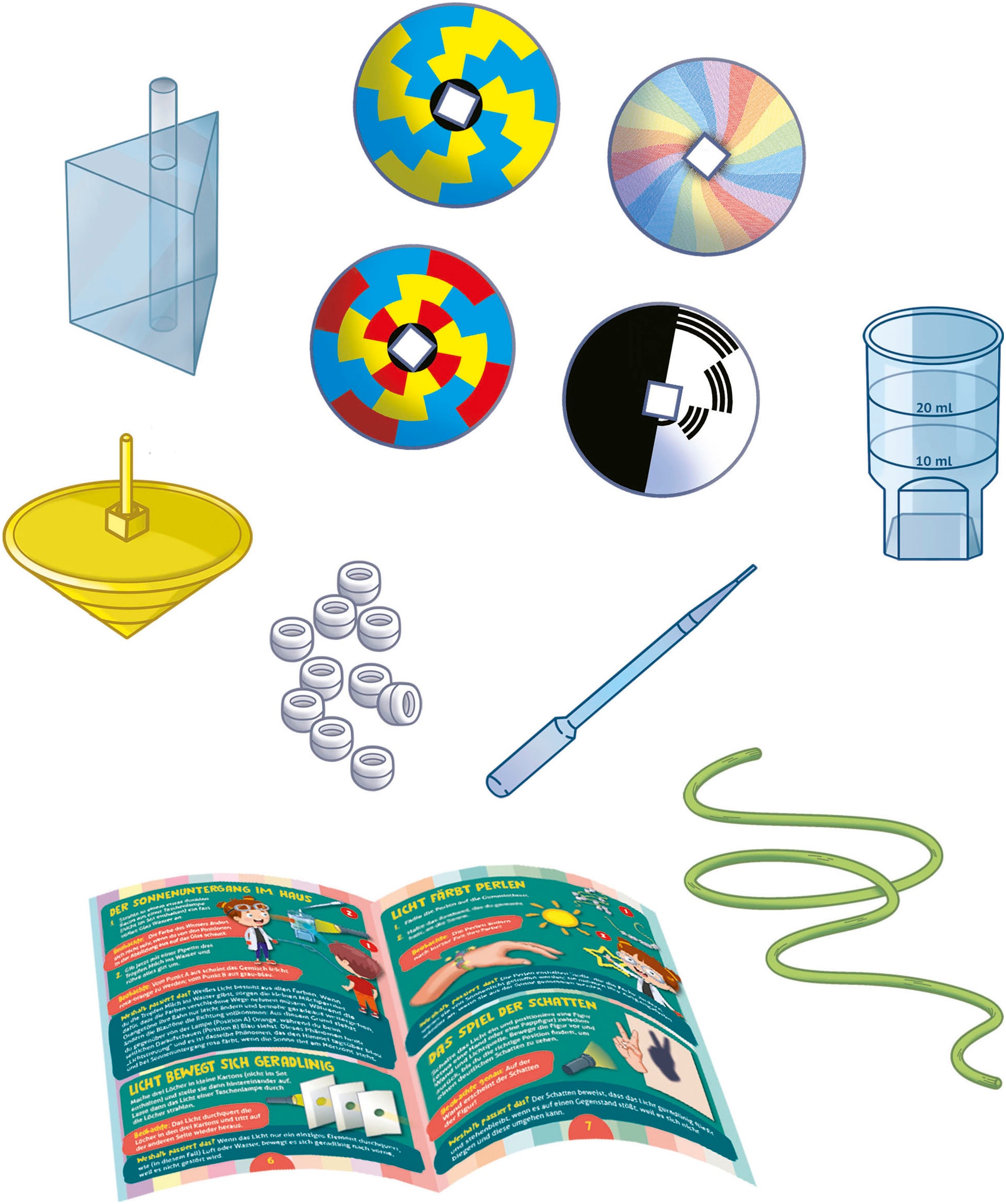 Clementoni® Experimentierkasten »Galileo Lab, Experimentiere mit Licht und Farben«, Made in Europe