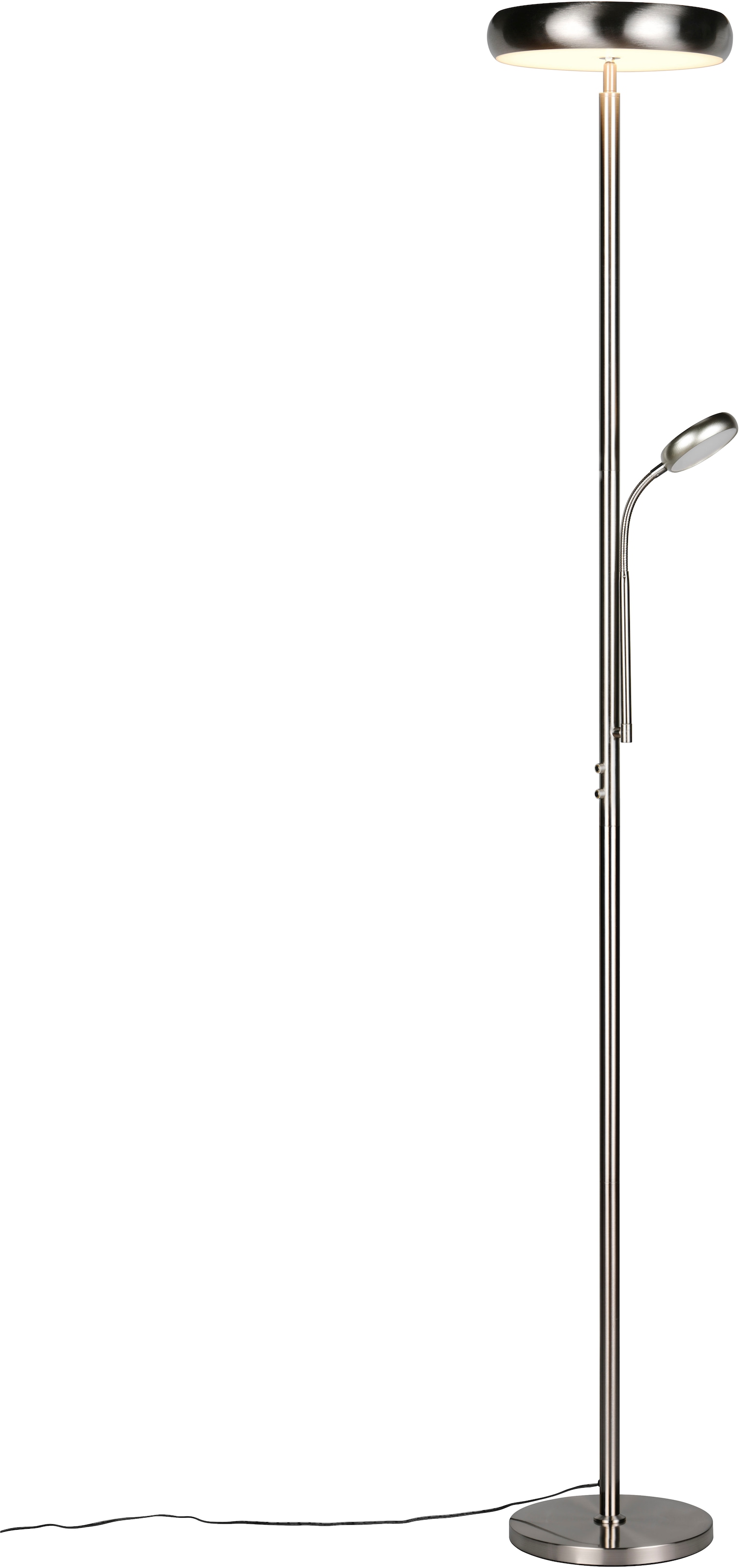 REALITY Leuchten LED Stehlampe »PALERMO, LED Stehleuchte mit Fernbedienung, 27,5W 2000 Lumen CCT« LED-Board 1 Stk. warmweiß - kaltweiß dimmbar, Lichtfarbe einstellbar 3000-6000K warm-/kaltweiß, Höhe 183 cm