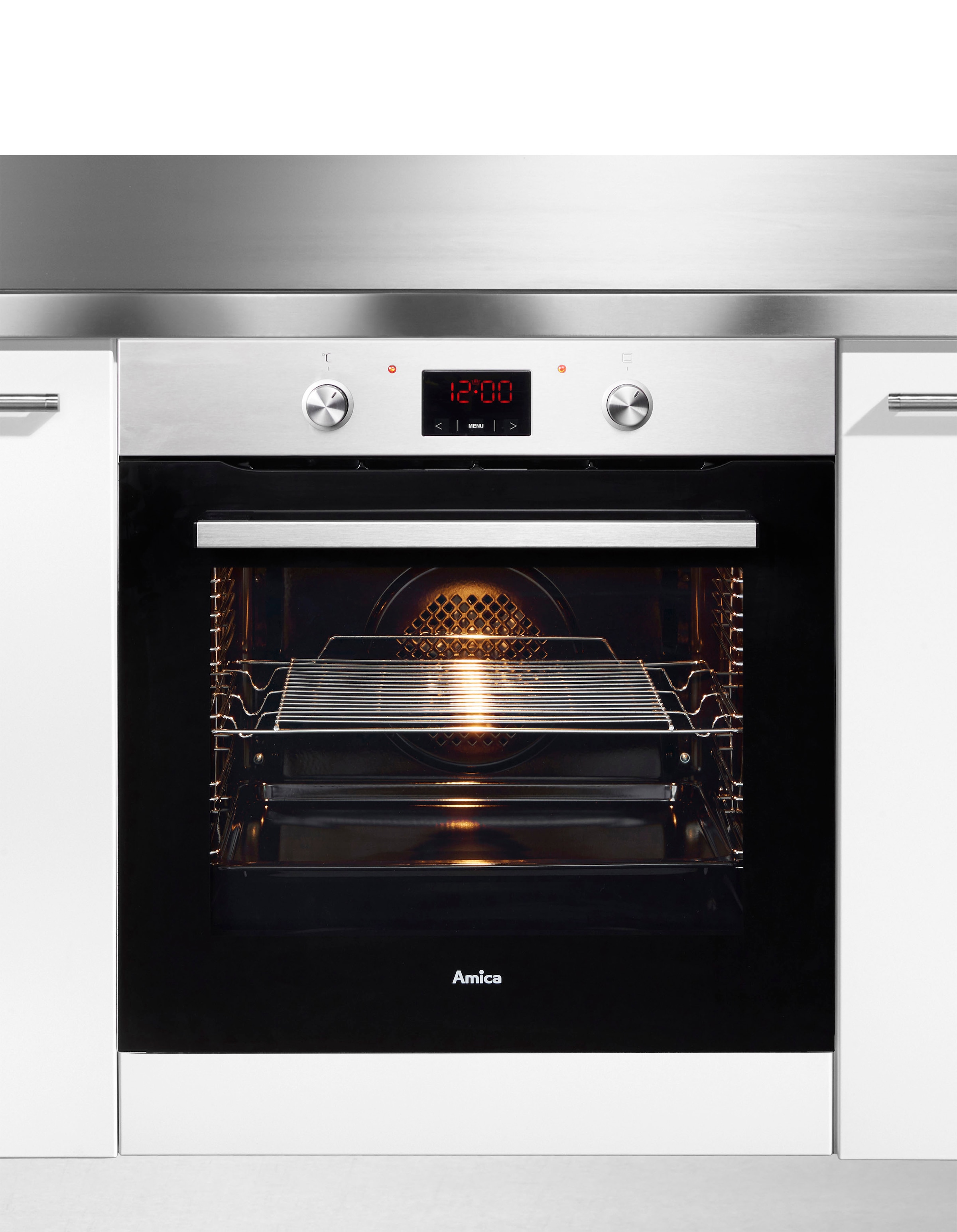 Amica Einbaubackofen »EBX 943 625 E«, EBX 943 625 E, mit Teleskopauszug nachrüstbar, Simple Steam