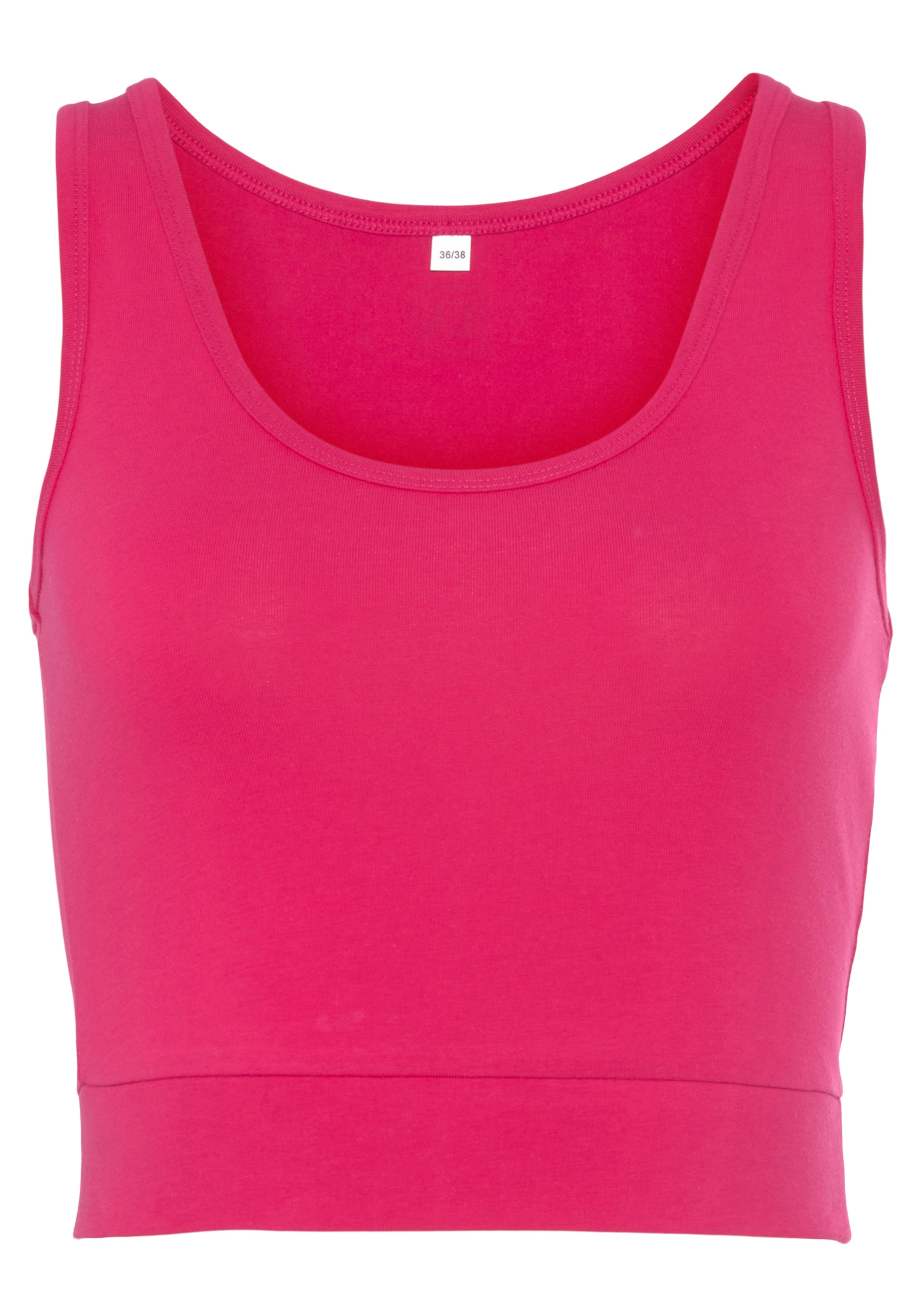 LASCANA ACTIVE Sporttop »-Basic-Crop-Top«, mit breiten Trägern