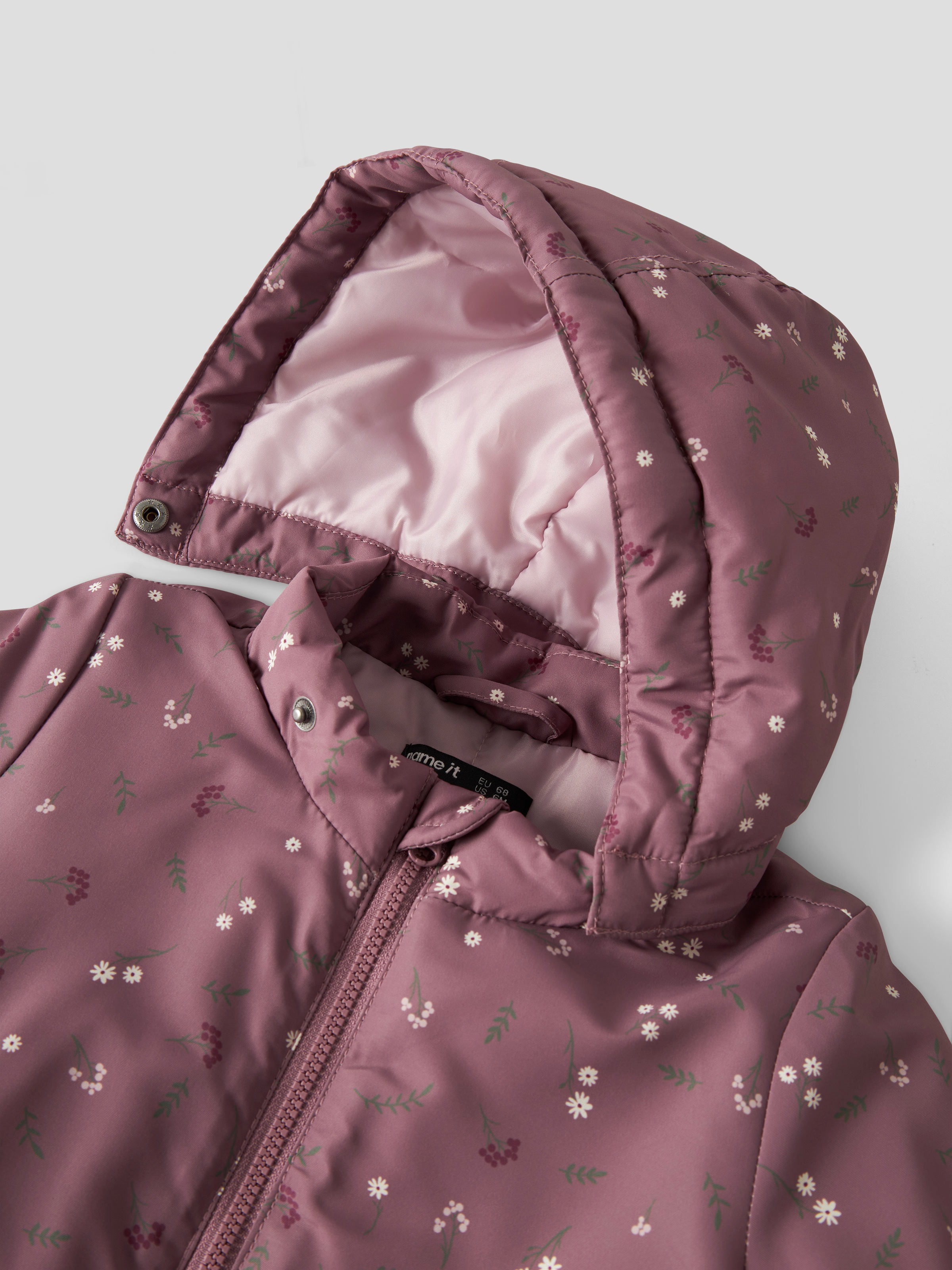 Name It Allwetterjacke »NBFMAXI JACKET PA AOP1« mit Kapuze Kunstfaser, mit abnehmbarer Kapuze