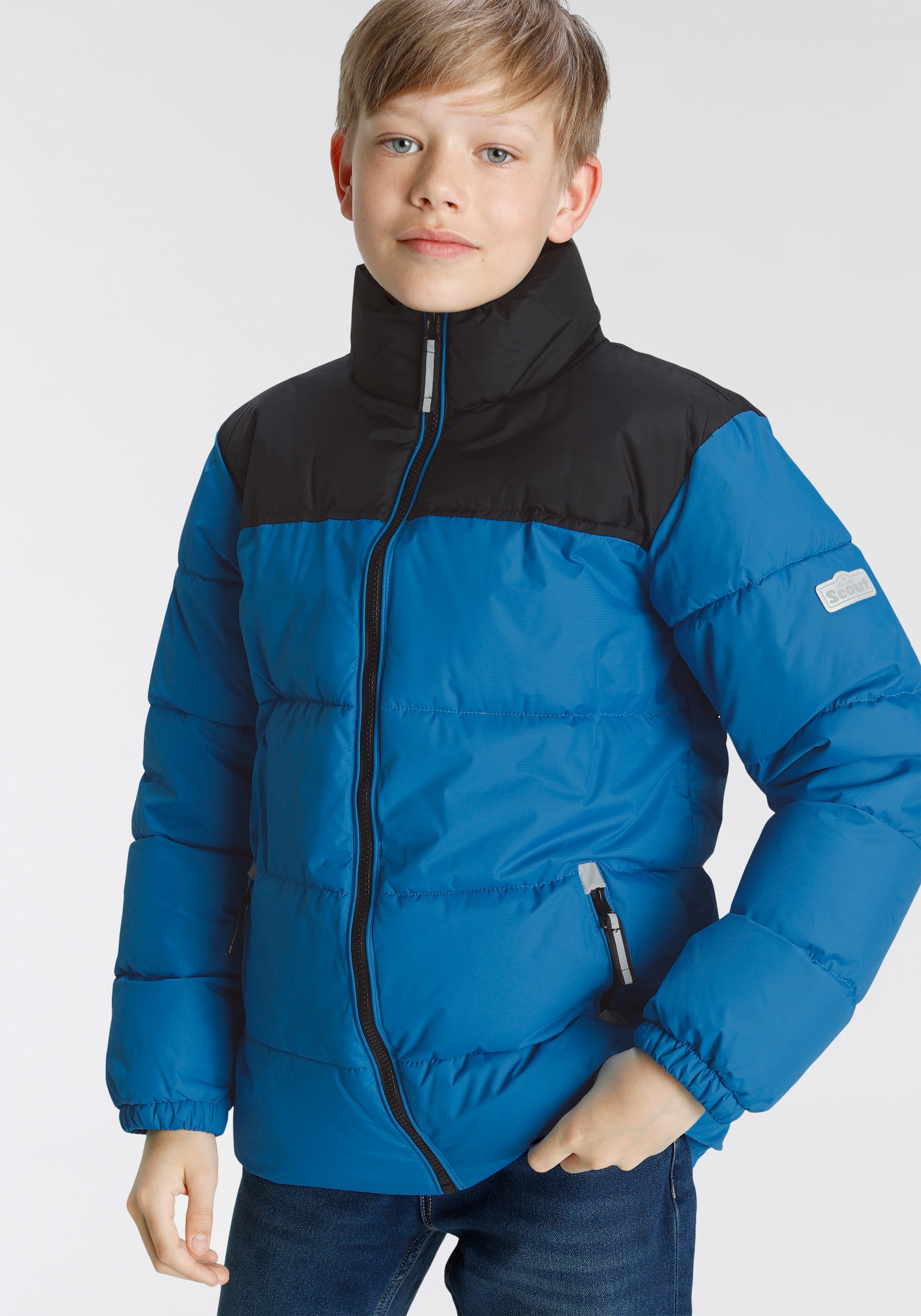 Scout Steppjacke "PUFFER", ohne Kapuze, mit Color-Blocking