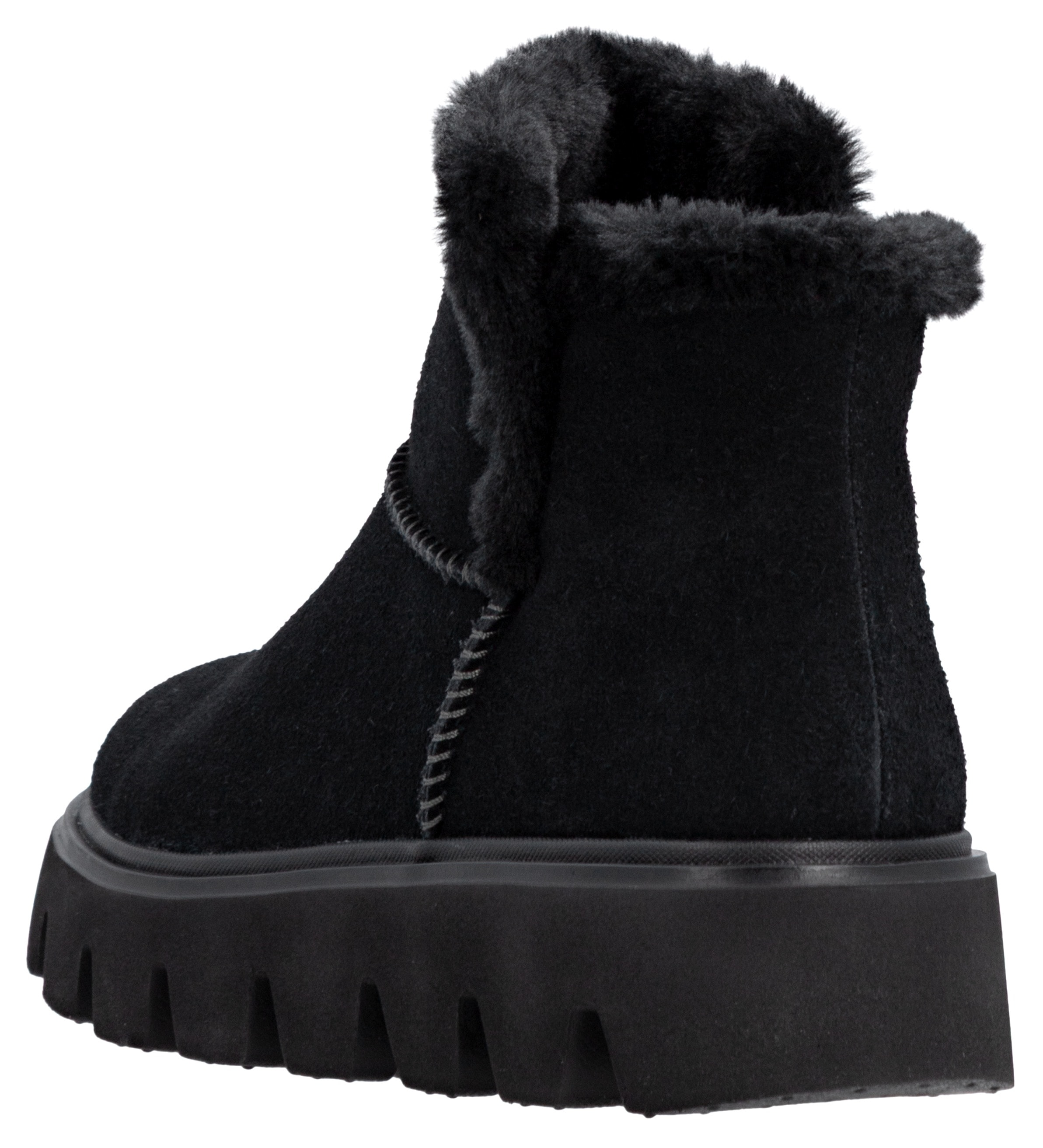 RIEKER Sport Winterboots, Plateaustiefel, Schlupfschuh mit Innenreißverschluss