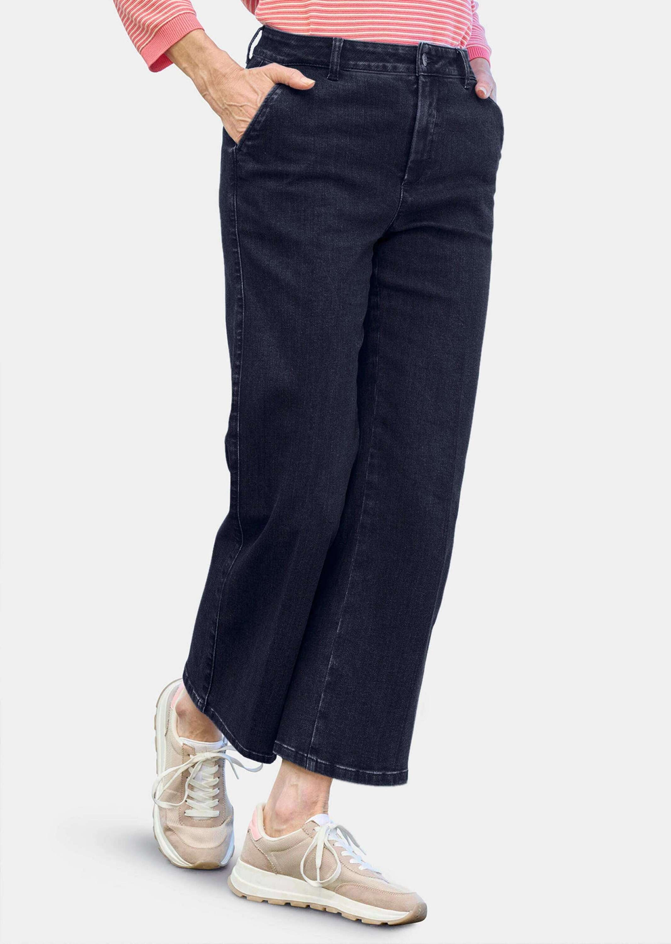 GOLDNER Regular-fit-Jeans »Jeans-Culotte VERA mit Bügelfalten«