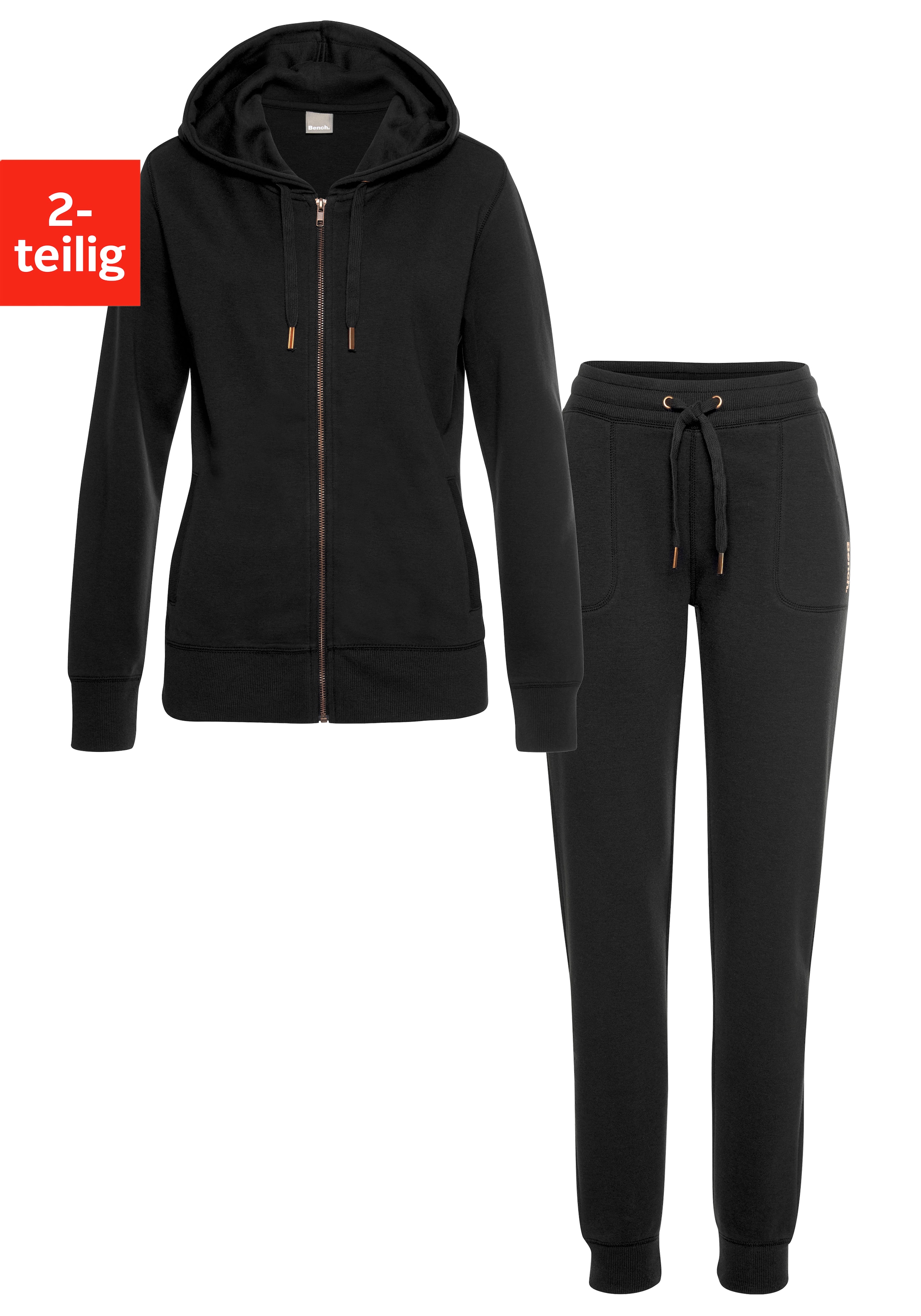 Bench. Loungewear Loungeanzug, (2 tlg.), mit goldenem Logomotiv