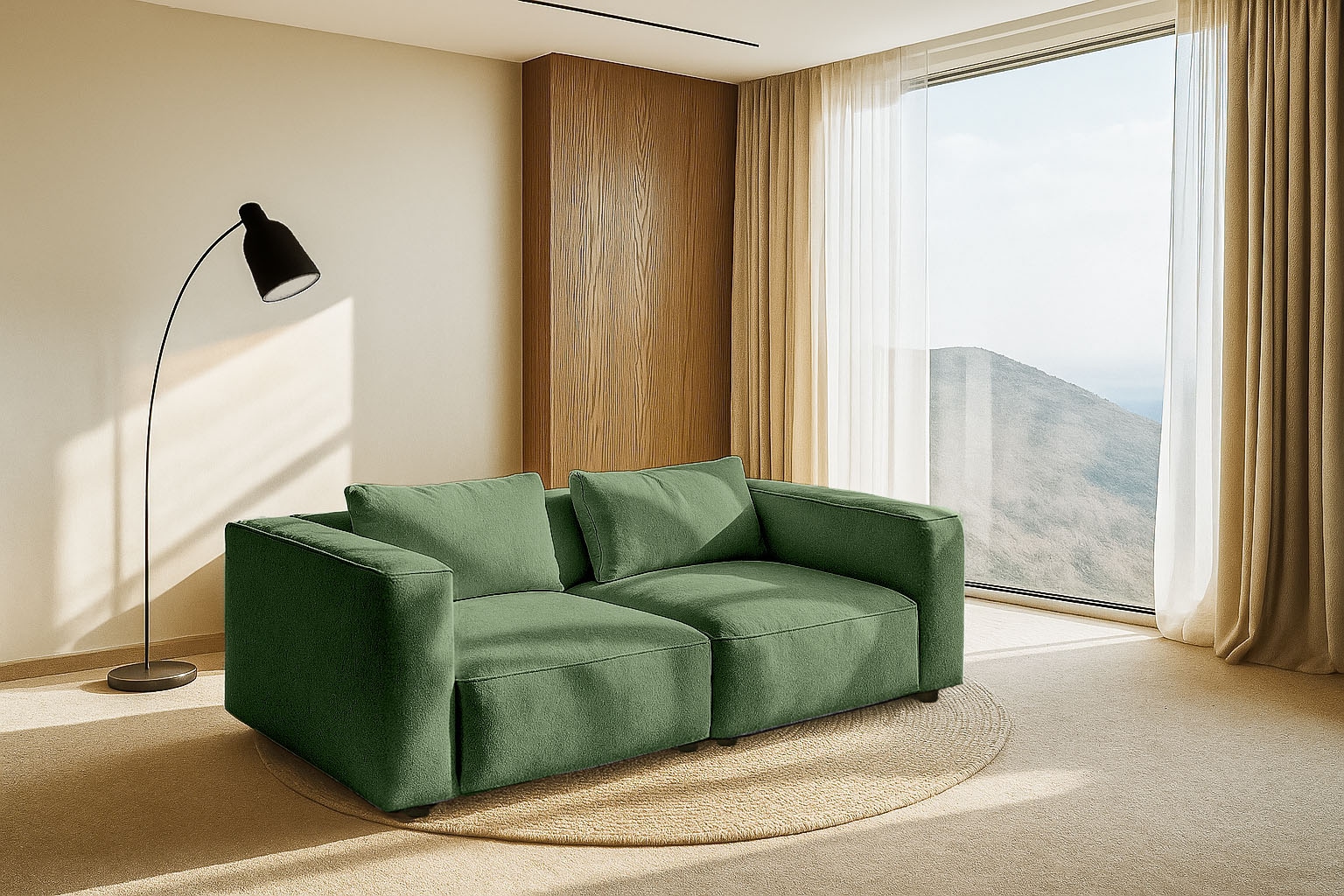 Home affaire 3-Sitzer "Tvinnet" Breite 228 cm, extra tiefe Sitzfläche, kubi günstig online kaufen