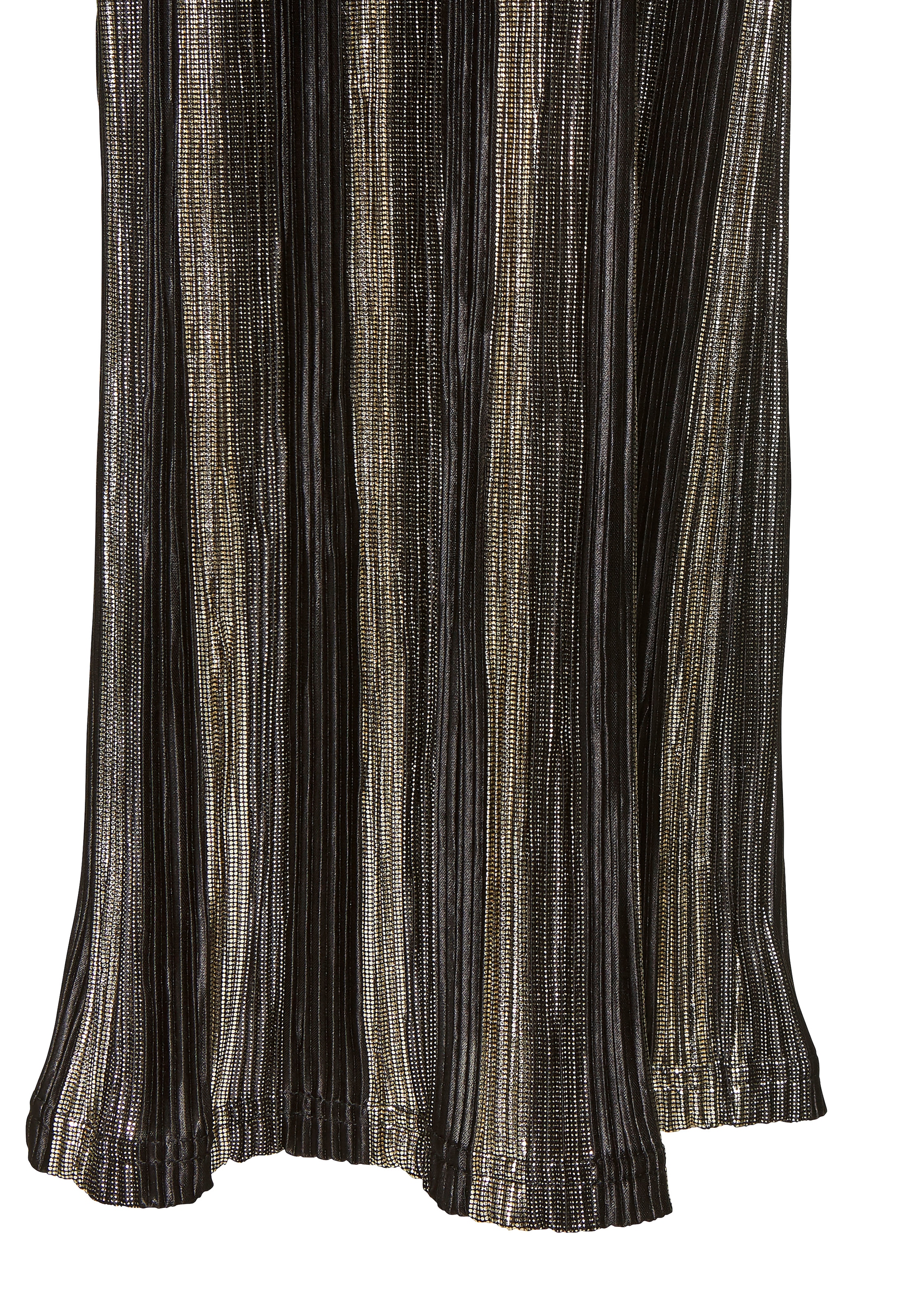LASCANA Palazzohose, mit goldfarbenem Streifendruck, Partyhose, festlich