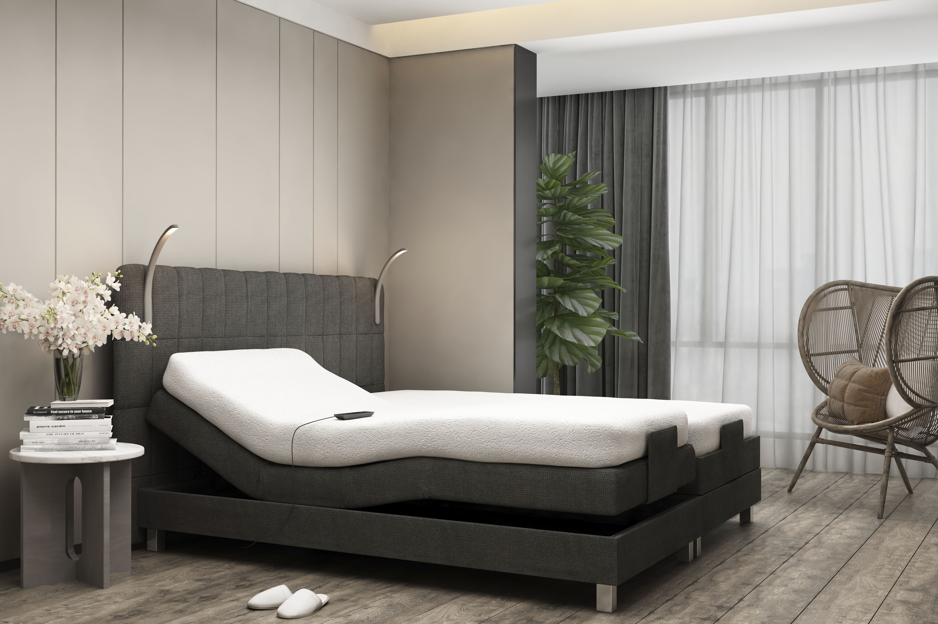 Westfalia Schlafkomfort Boxbett mit Motor und LED-Beleuchtung