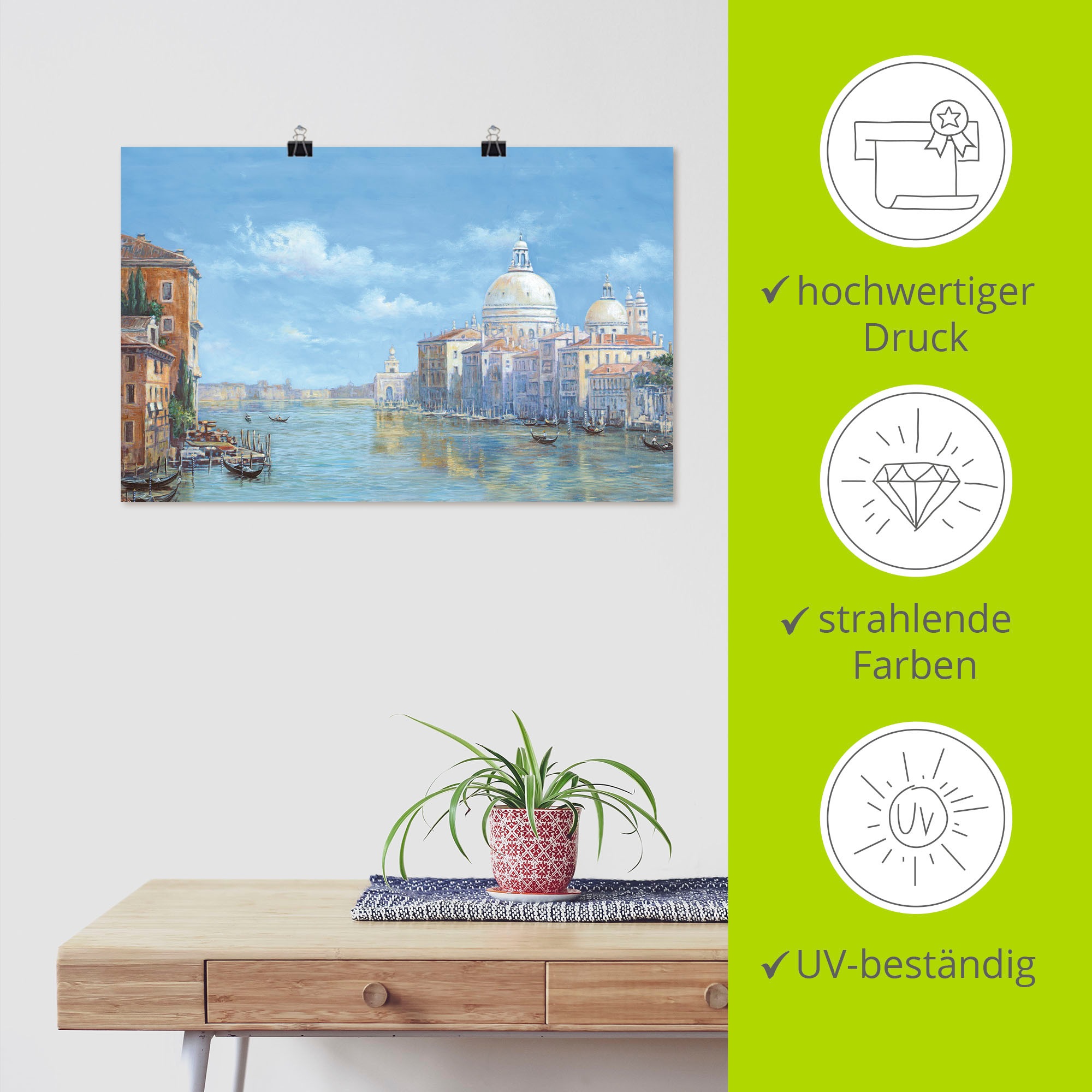 Artland Wandbild »Venedig«, Europa, (1 St.), als Leinwandbild, Poster, Wandaufkleber in verschied. Größen