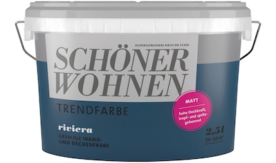 SCHÖNER WOHNEN-Kollektion Wand- und Deckenfarbe »Trendfarbe«, 2,5 Liter, Riviera,... kaufen