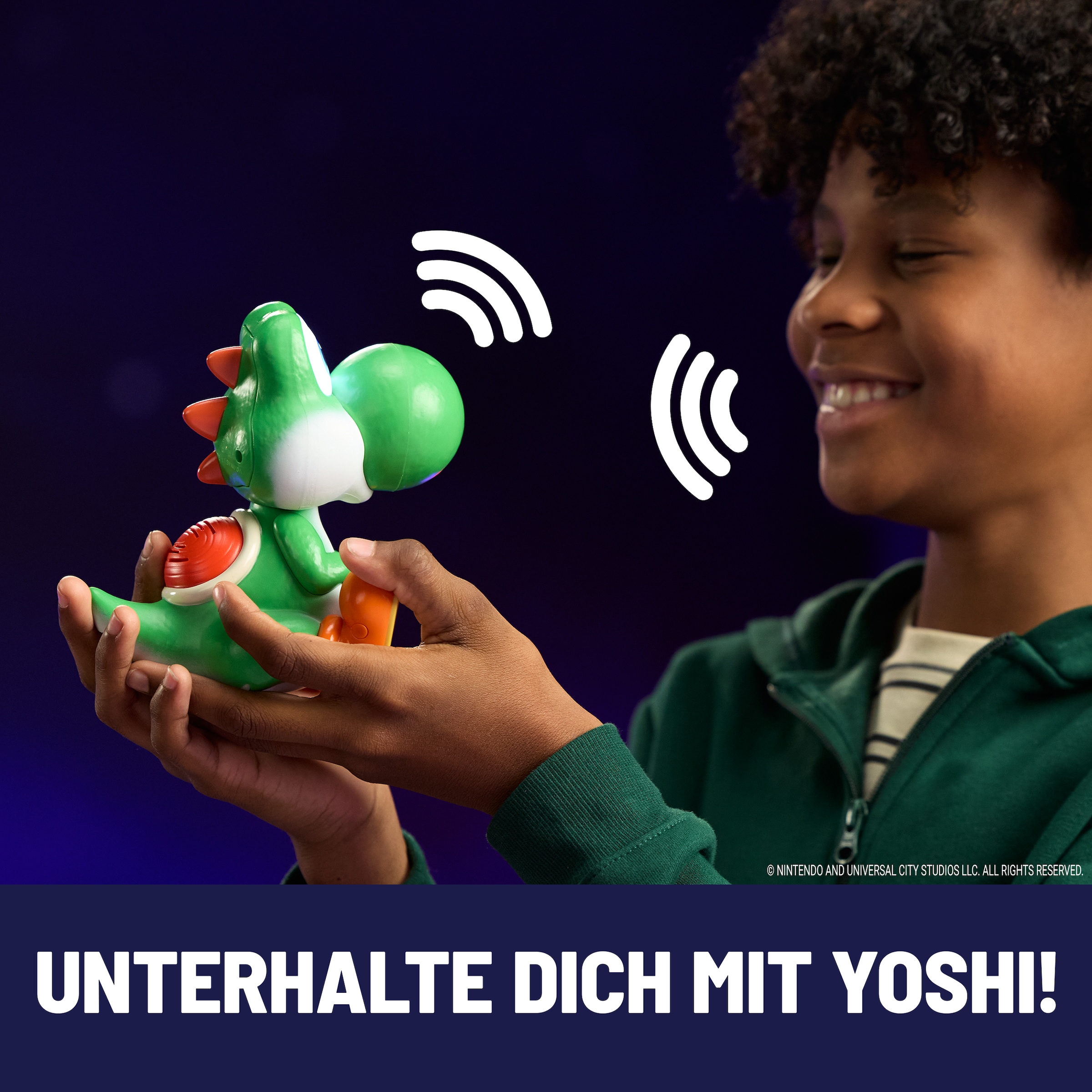 Spin Master Spielfigur »Super Mario Galaxy Film, Hatchin' Yoshi, Interaktiver Yoshi im Ei« mit Sound- und Bewegungseffekten