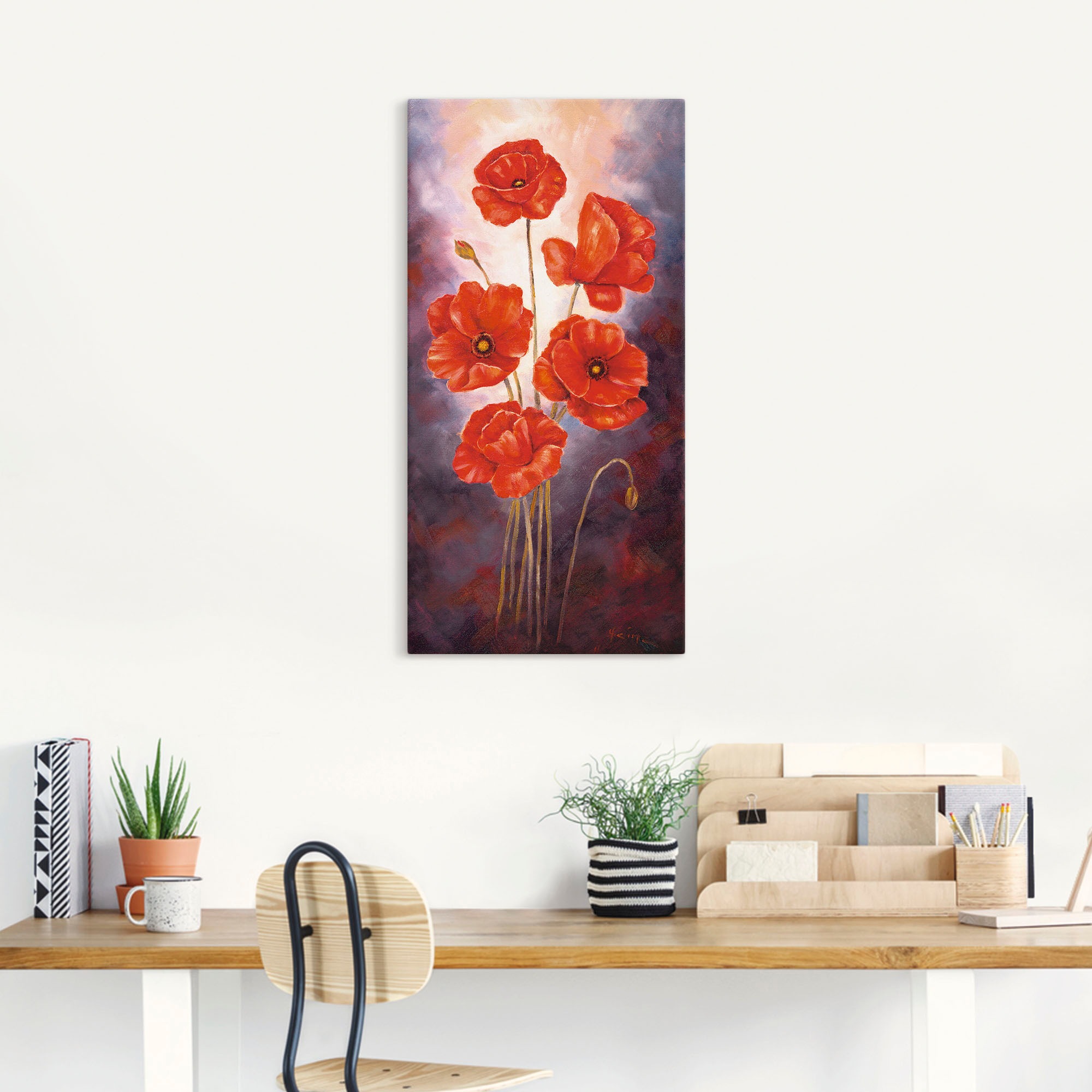 Artland "Mohn V" Blumen 1 Stk. tlg. als Leinwandbild, Poster in verschied. günstig online kaufen