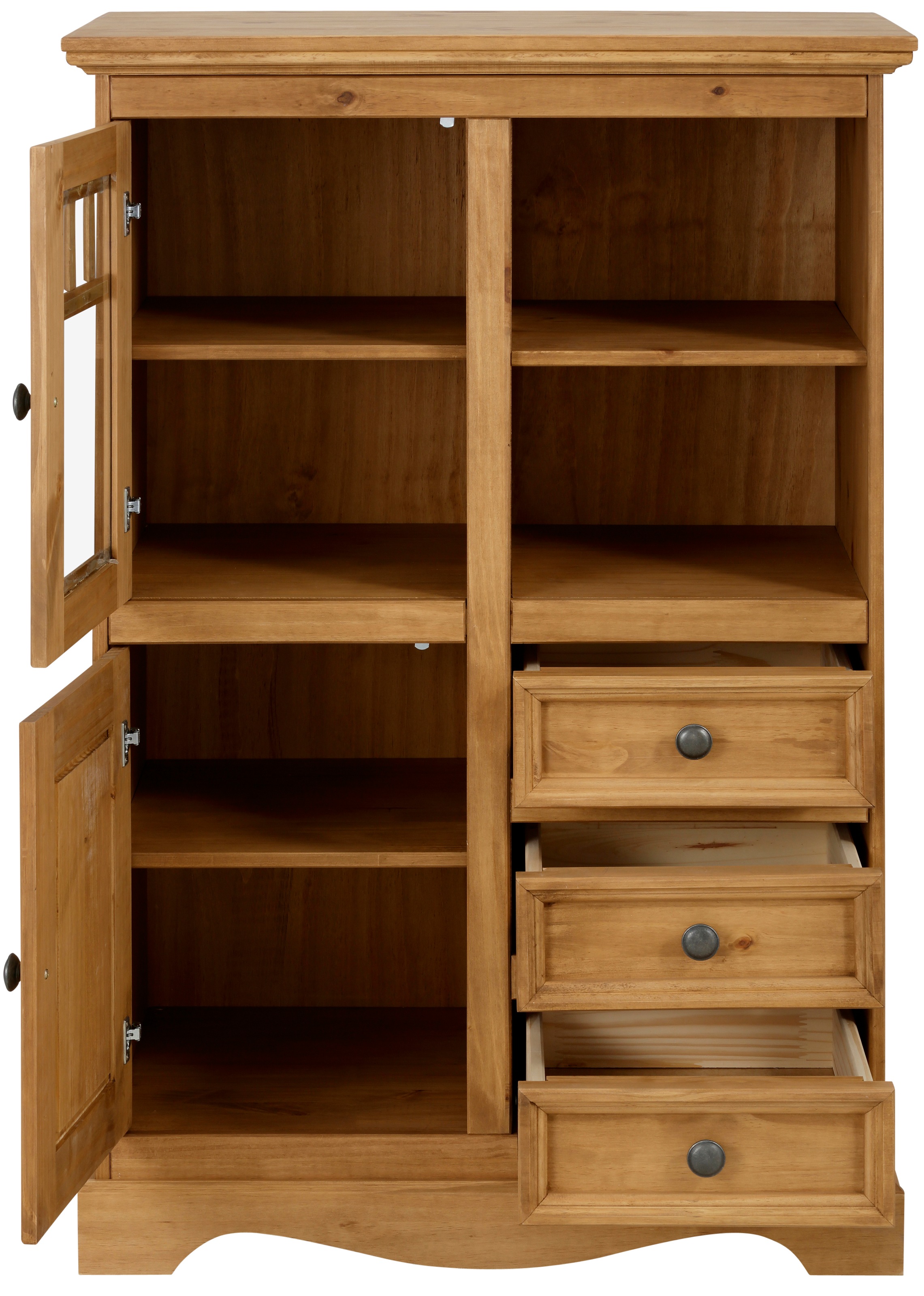 Home affaire Highboard »Melissa«, Vitrine, Breite 80 cm