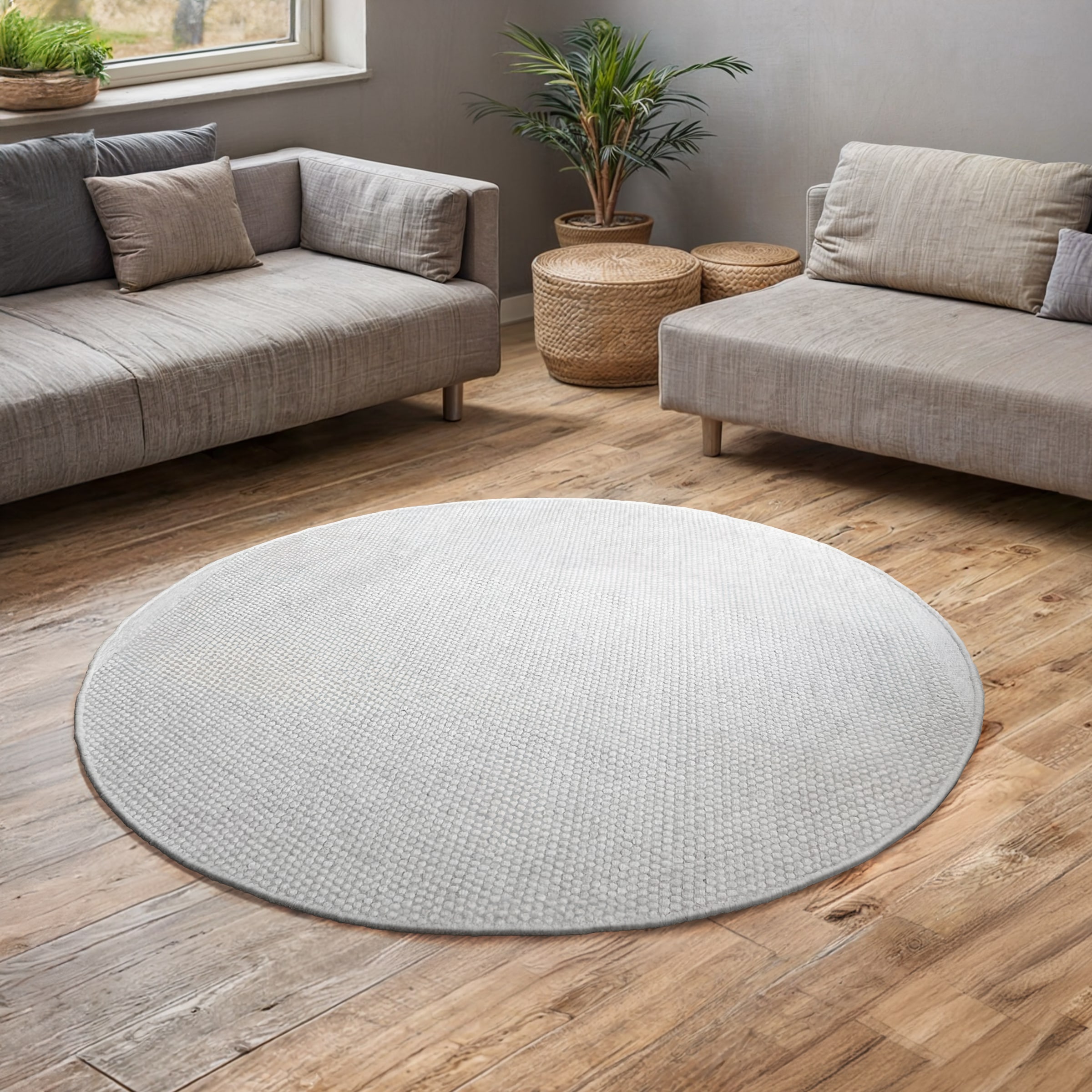 OTTO home Wollteppich "Woolscape 1" rund 10 mm Höhe Wendeteppich, handgeweb günstig online kaufen