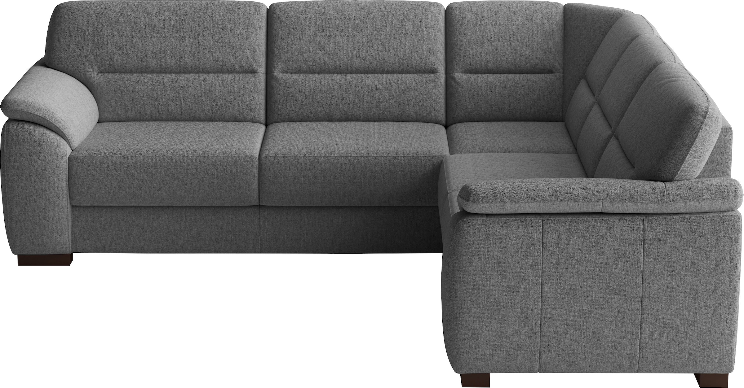 sit&more Ecksofa "Montego L-Form, B: 256 cm, große Stoffauswahl, Komfortsitzhöhe 46 cm" optional Schlaffunktion und Schubkasten mit Stauraum