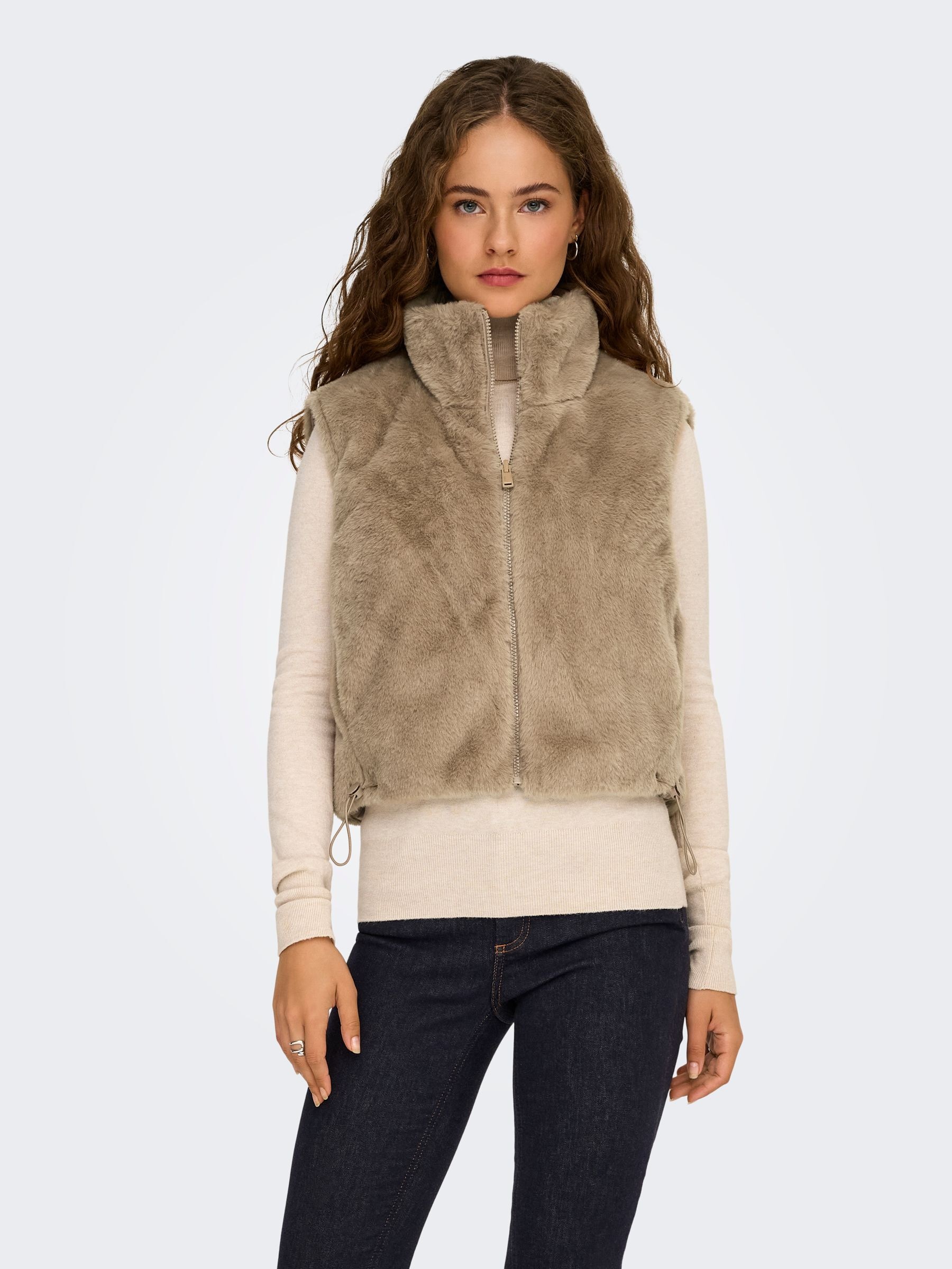 Only Plüschweste "Onldana Faux Fur Rev.Waistcoat Otw Cc" Kunstfaser