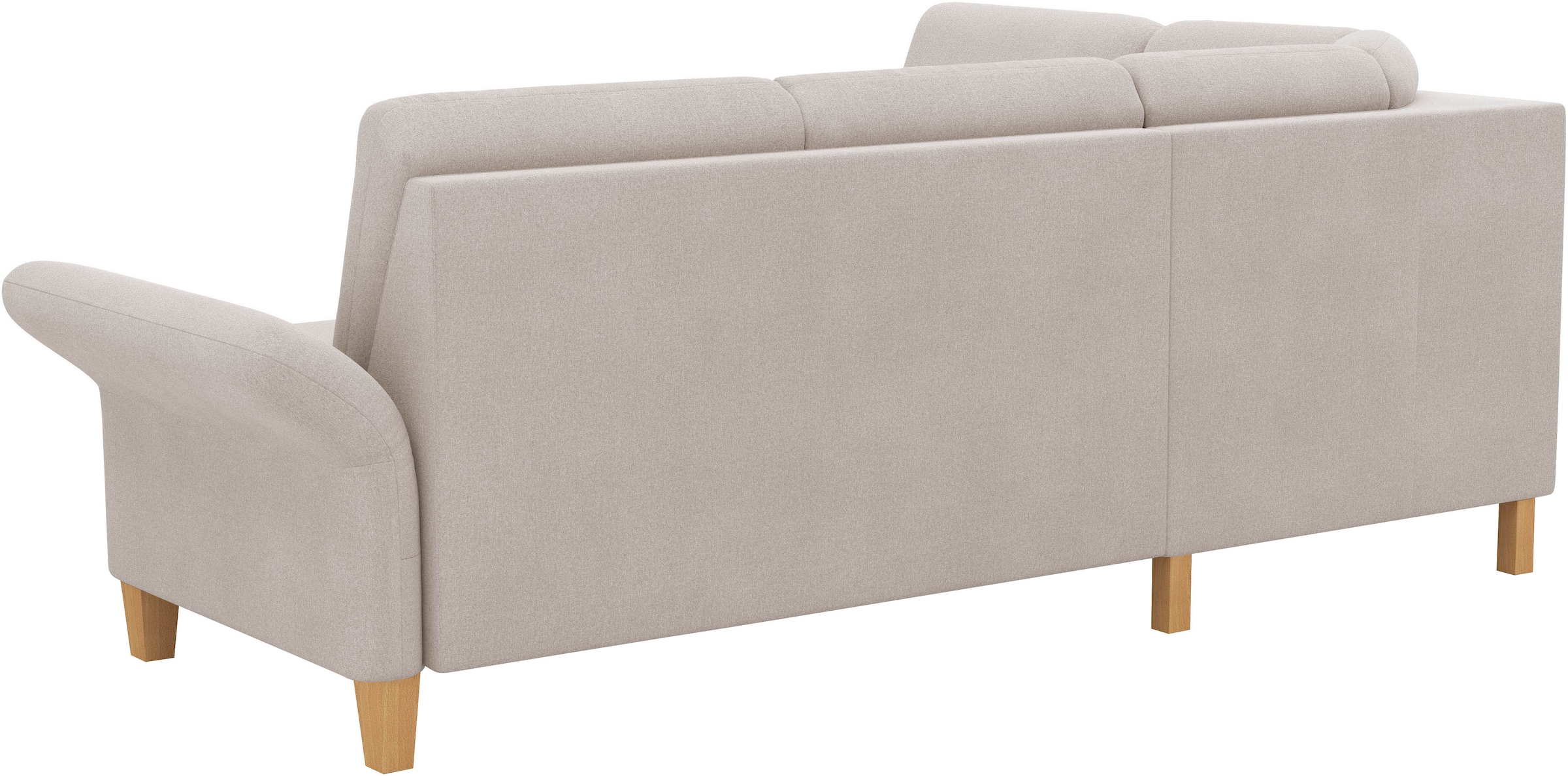 Home affaire Ecksofa »Rochelle«, wahlweise mit Armlverstellung, Klappbett mit Rollen & Bettkasten