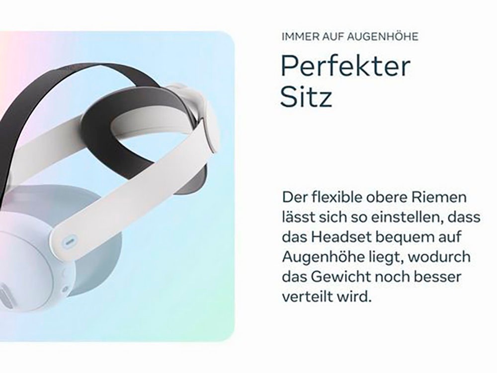 Meta Virtual-Reality-Brille »Quest 3 128 GB + Elite-Riemen (Elite Strap)«