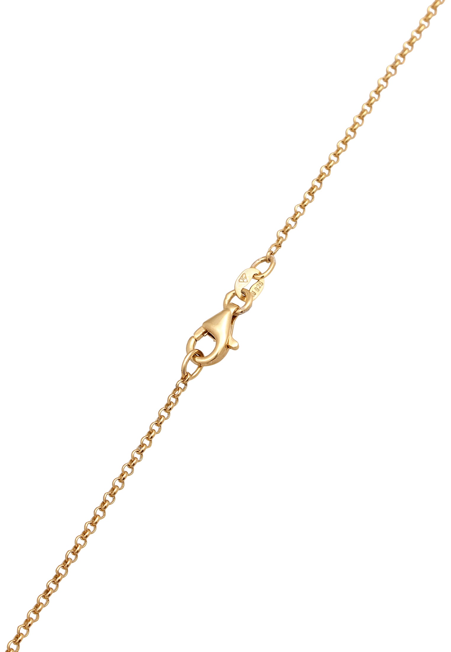 Elli Silberkette »Halskette Plättchen Perlen Modisch Elegant 925 Silber vergoldet«