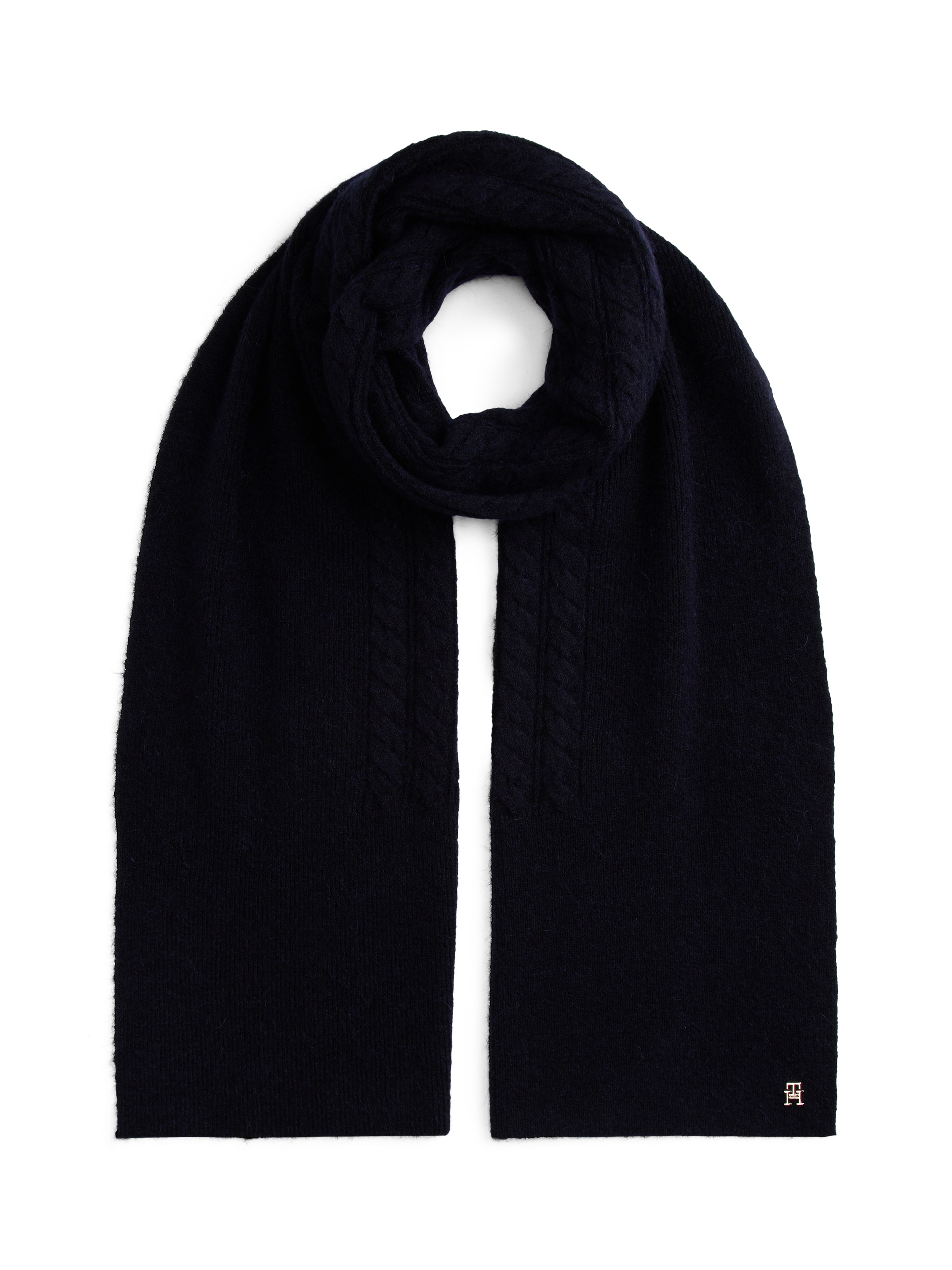 Tommy Hilfiger Schal "ELEVATED CHIC FLUFFY", aus Zopfstrick, ca. 190 x 35 c günstig online kaufen